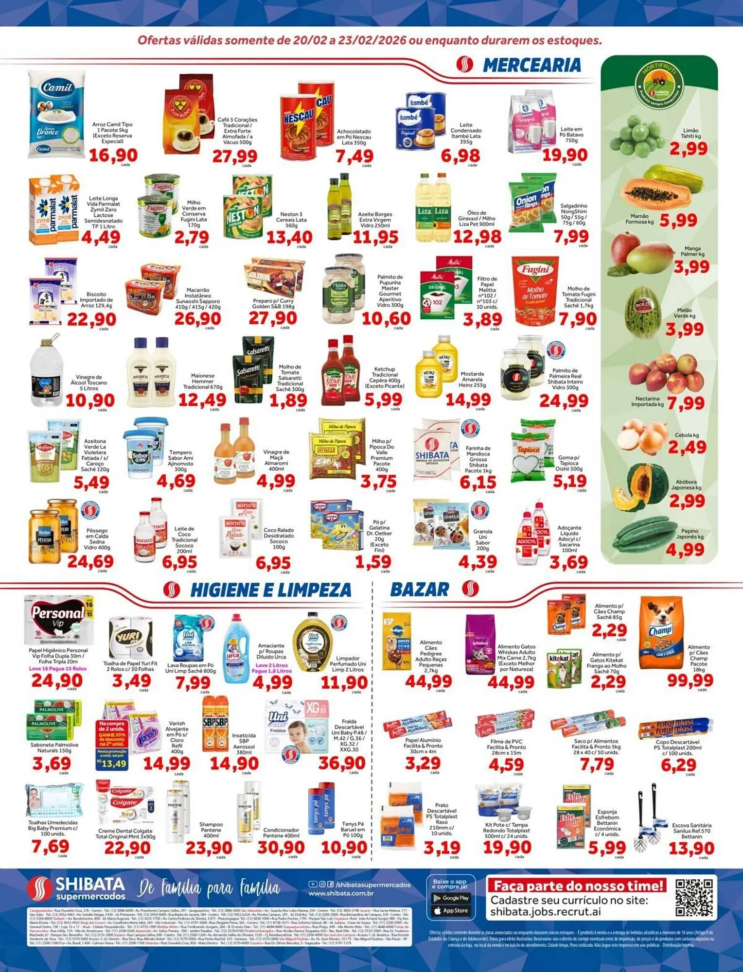 Encarte de Folheto Shibata Supermercados 19 de fevereiro até 23 de fevereiro 2026 - Pagina 2