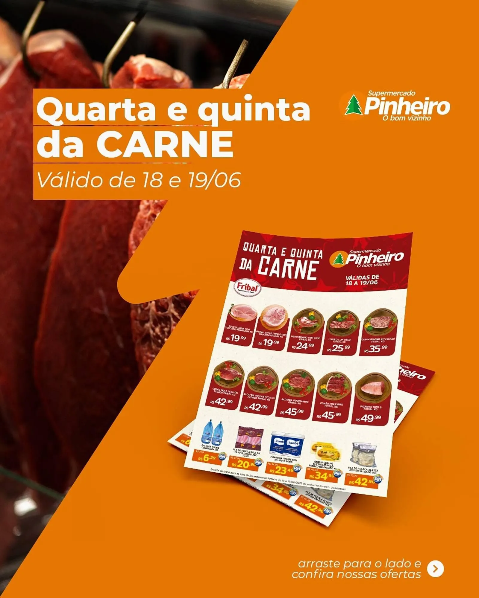 Encarte de Catálogo Pinheiro Supermercado 18 de junho até 19 de junho 2025 - Pagina 1