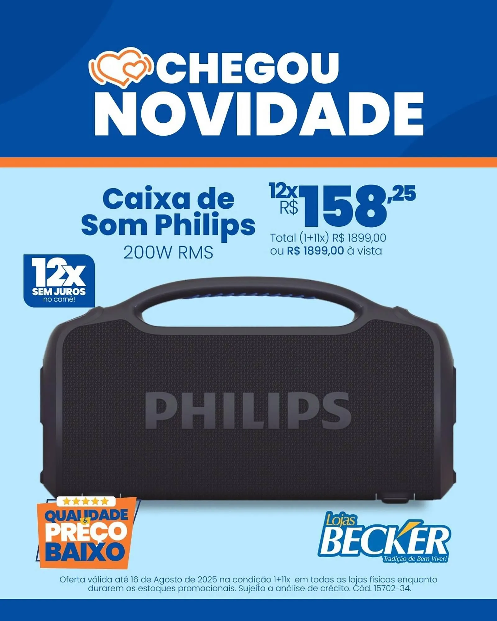 Encarte de Catálogo Lojas Becker 15 de agosto até 16 de agosto 2025 - Pagina 1
