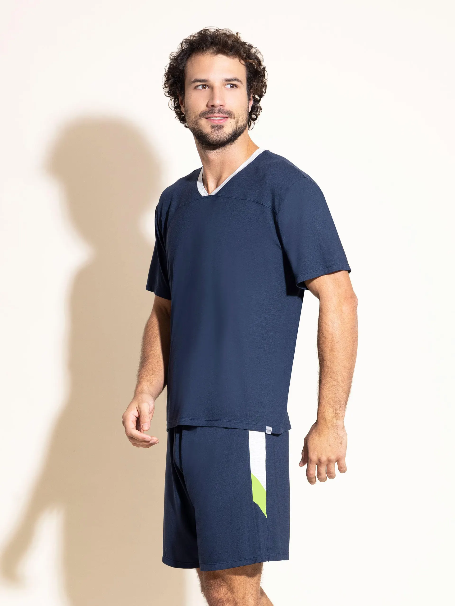 Pijama Masculino Manga Curta Joe