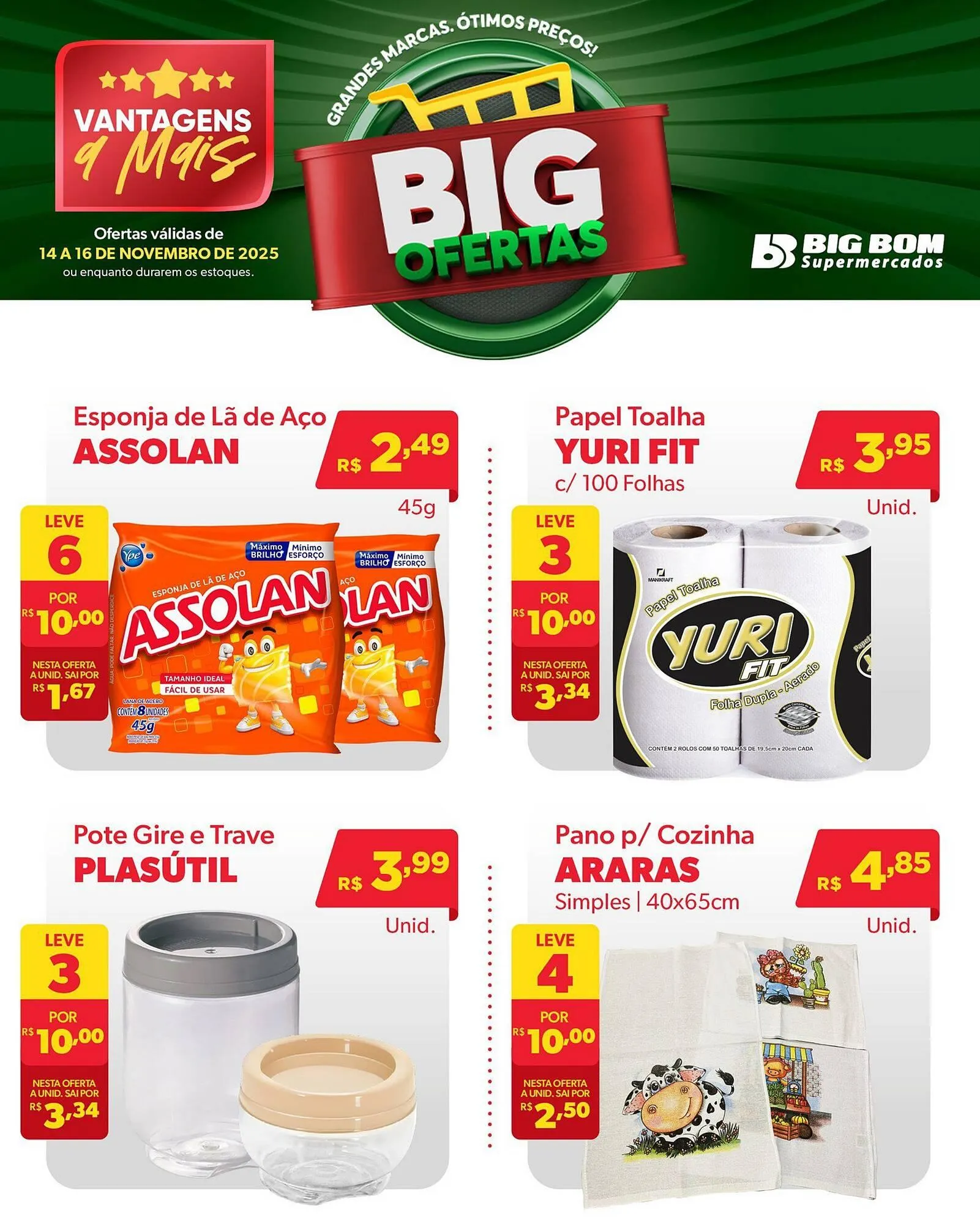 Encarte de Catálogo Big Bom Supermercados 14 de novembro até 16 de novembro 2025 - Pagina 1