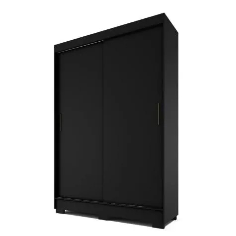 Guarda Roupas Solteiro 2 Portas de Correr 2 Gavetas Leblon Preto