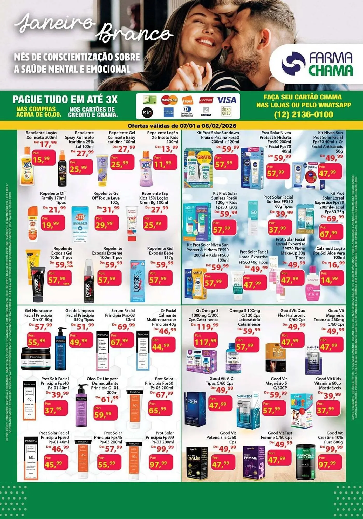 Encarte de Catálogo Chama Supermercados 7 de janeiro até 8 de fevereiro 2026 - Pagina 1