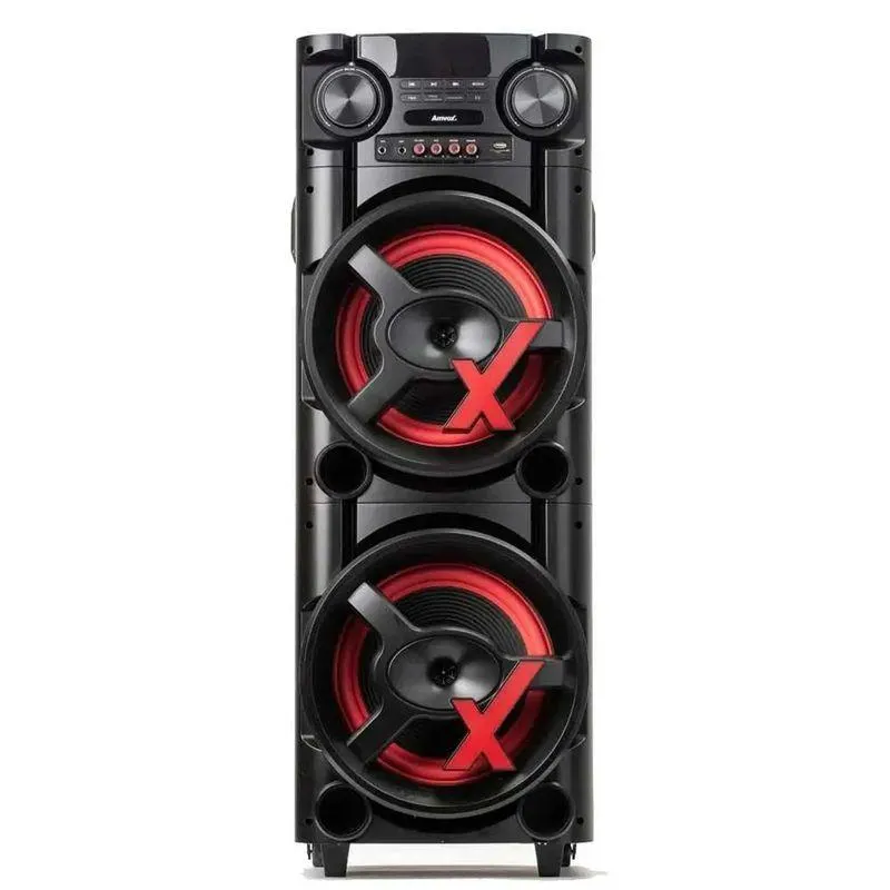 Caixa Amplificada Amvox ACA1300 New X Bluetooth Preta 1300W
