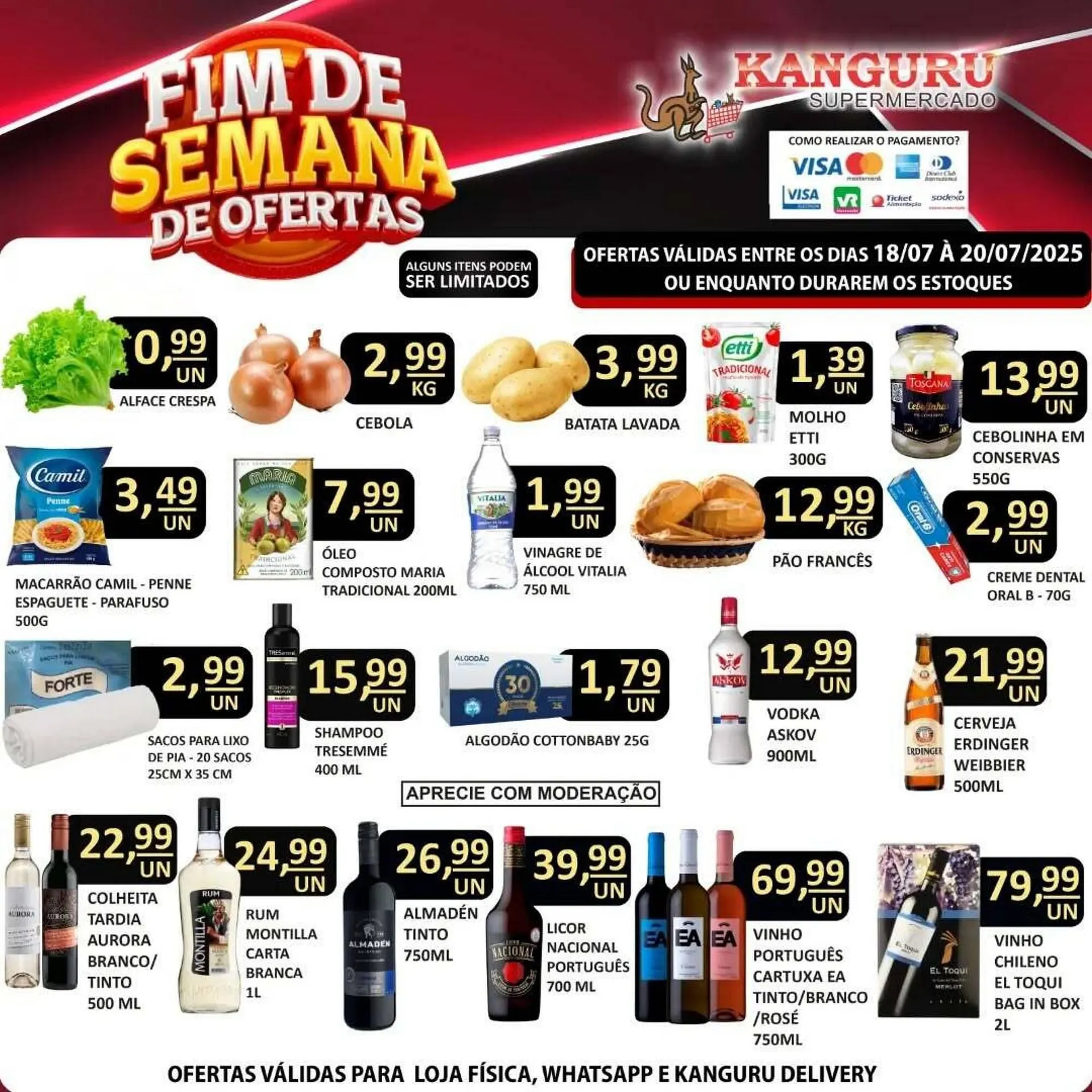Encarte de Catálogo Kanguru Supermercado 17 de julho até 20 de julho 2025 - Pagina 1