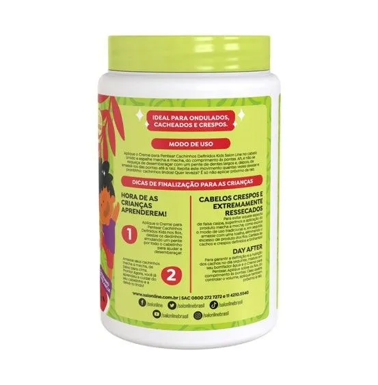 Creme para Pentear Infantil Salon Line Kids Melancia 1Kg