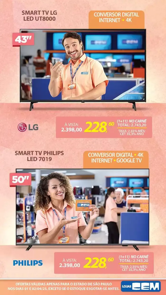 Encarte de Encarte Lojas Cem 3 de abril até 17 de abril 2025 - Pagina 19