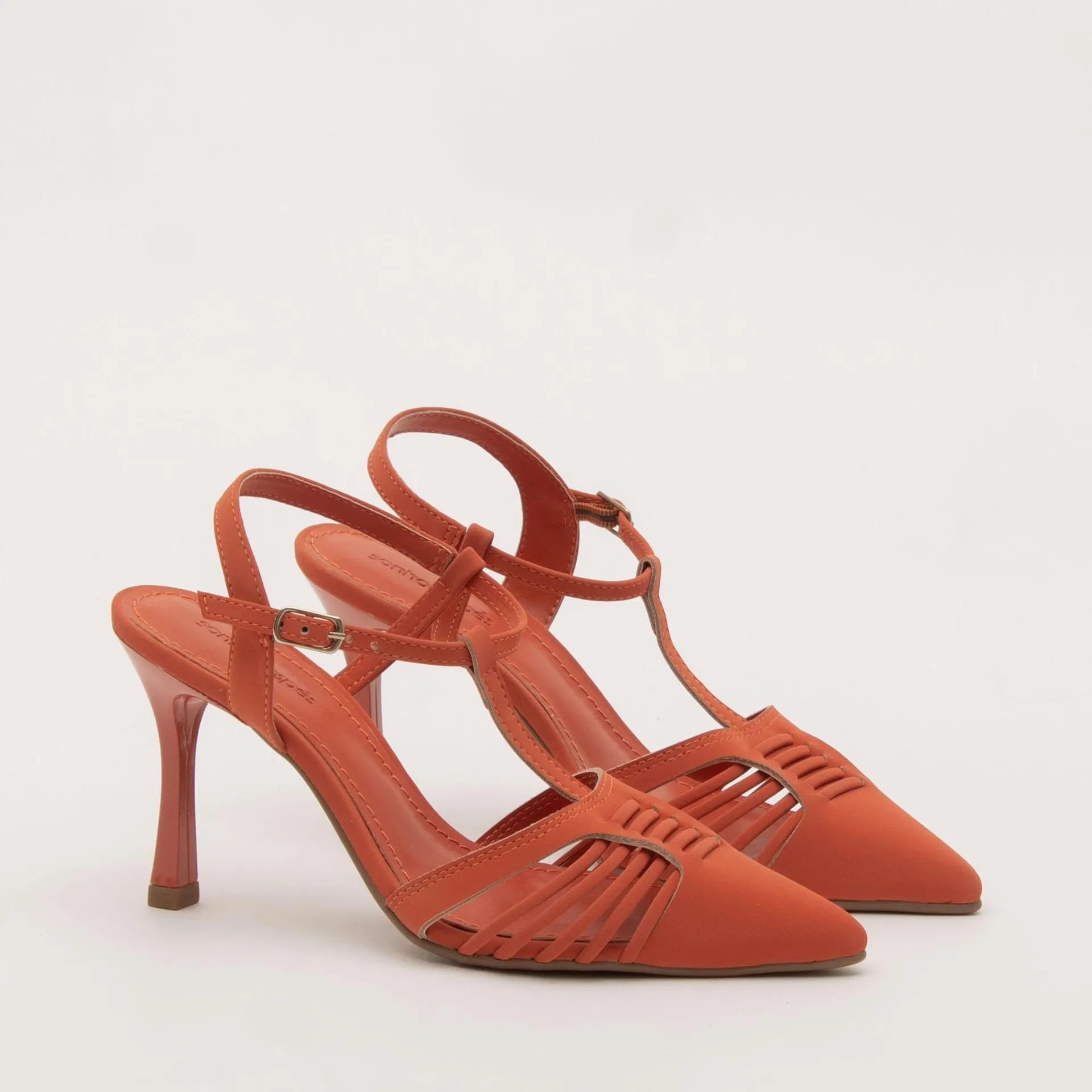 Scarpin bico fino fisherman - CORAL