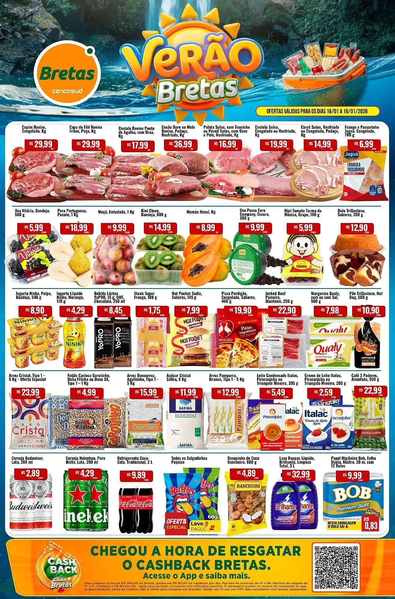 Encarte de Catálogo Supermercados Bretas 16 de janeiro até 18 de janeiro 2026 - Pagina 1