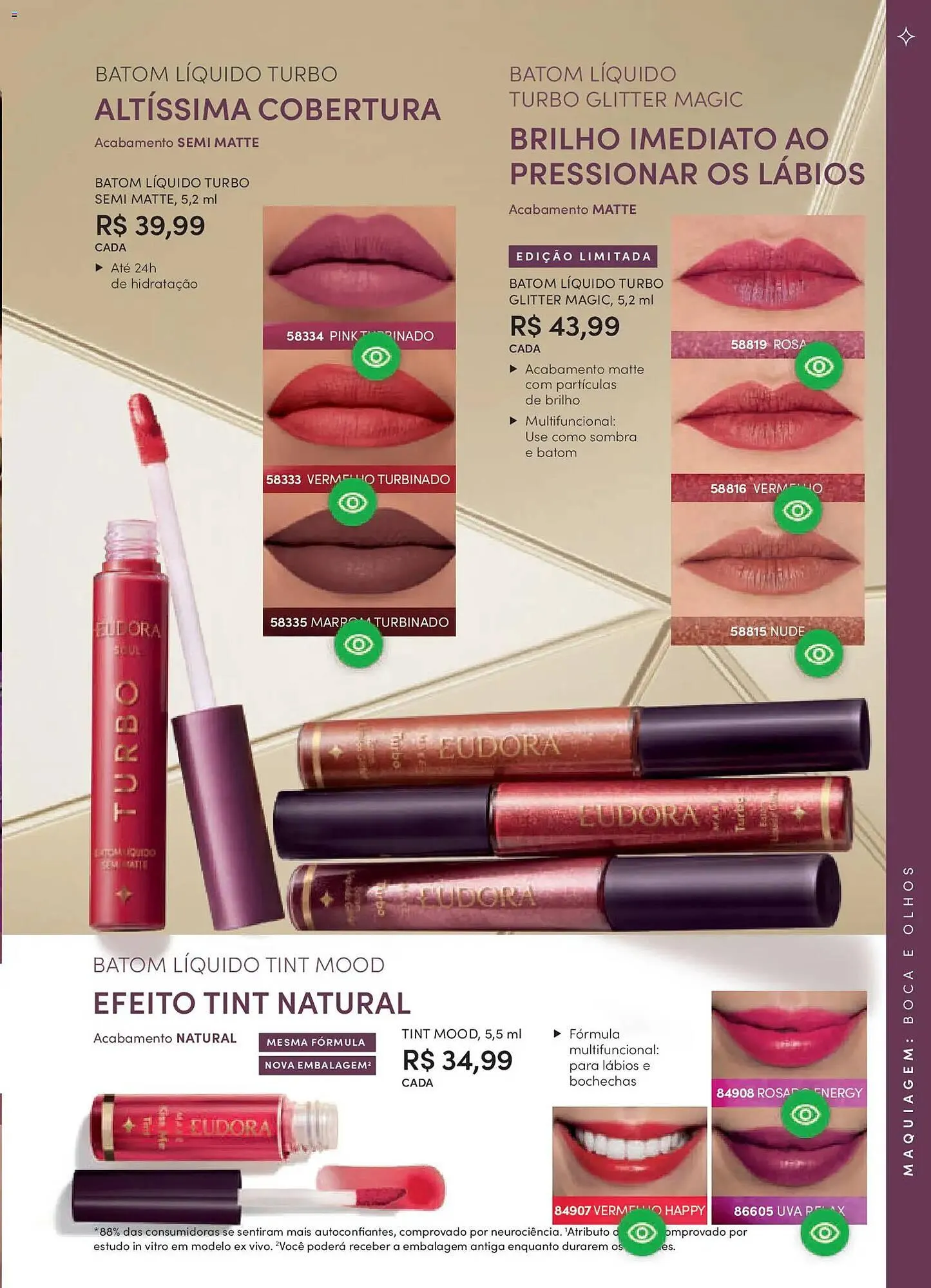 Encarte de Catálogo Eudora 8 de janeiro até 31 de janeiro 2026 - Pagina 96