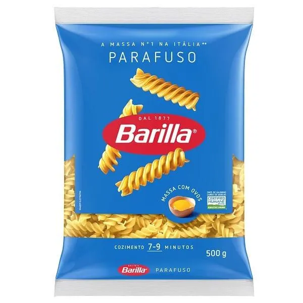 Massa com Ovos Barilla Parafuso 500g