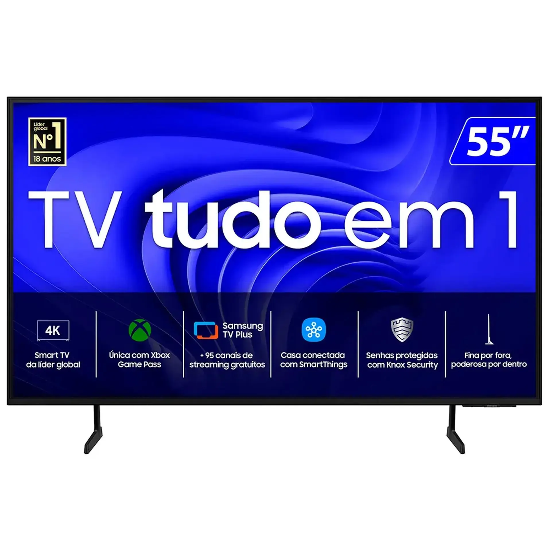 Smart TV Samsung 55" 4K Wi-Fi Tizen Crystal UHD 55DU7700