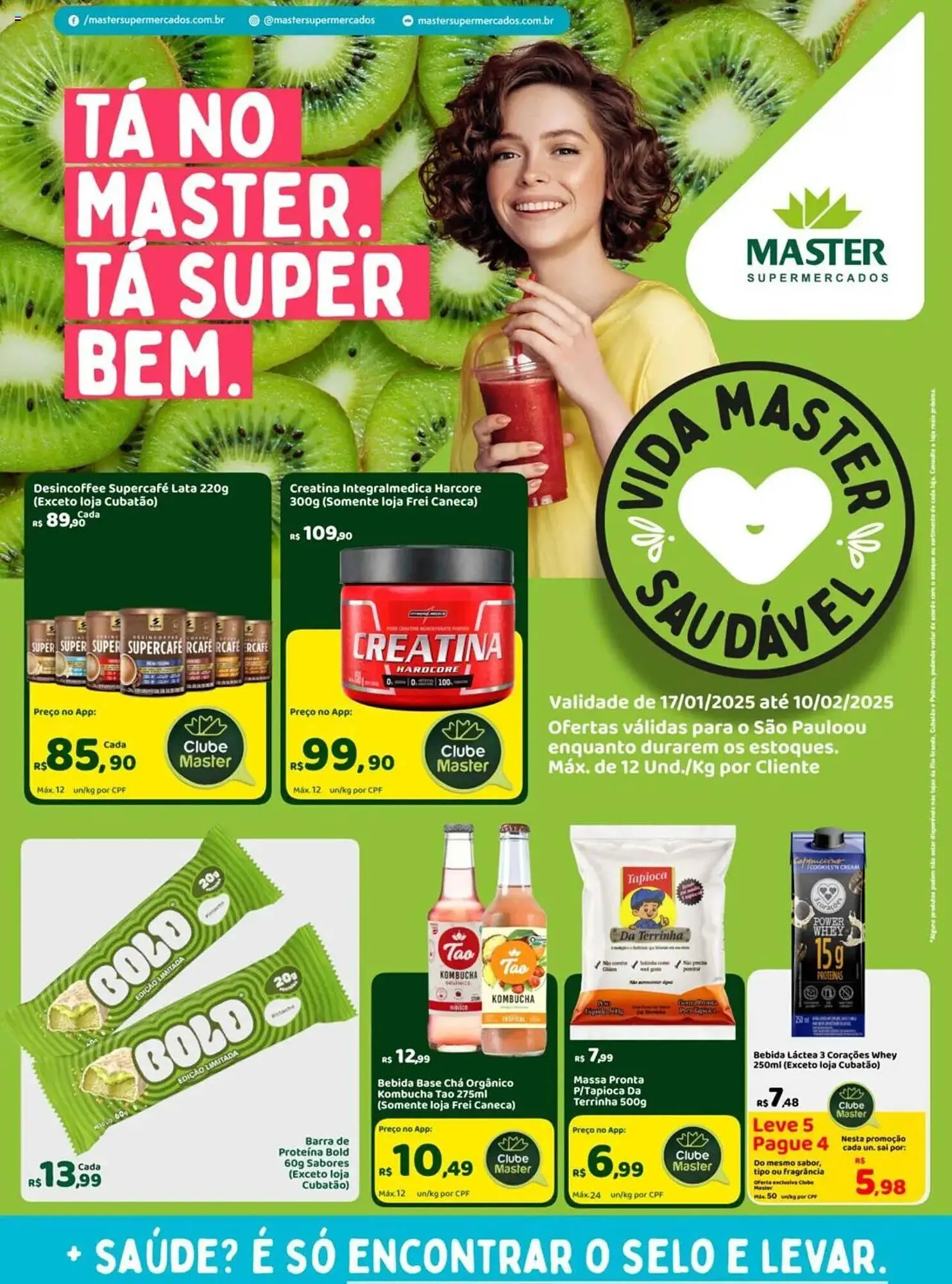 Encarte de Catálogo Master Supermercados 17 de janeiro até 10 de fevereiro 2025 - Pagina 1
