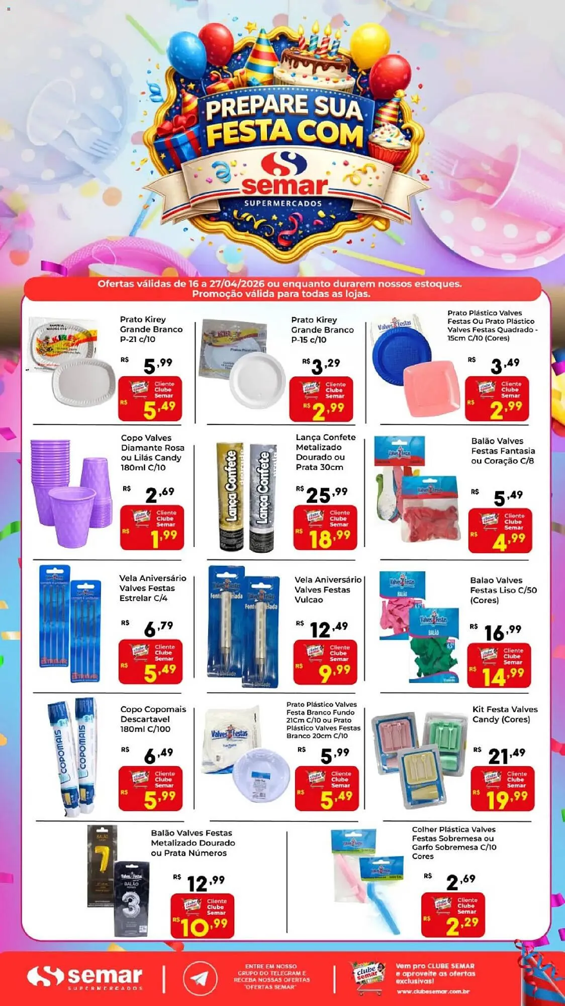 Encarte de Folheto Semar Supermercado 16 de abril até 27 de abril 2026 - Pagina 1