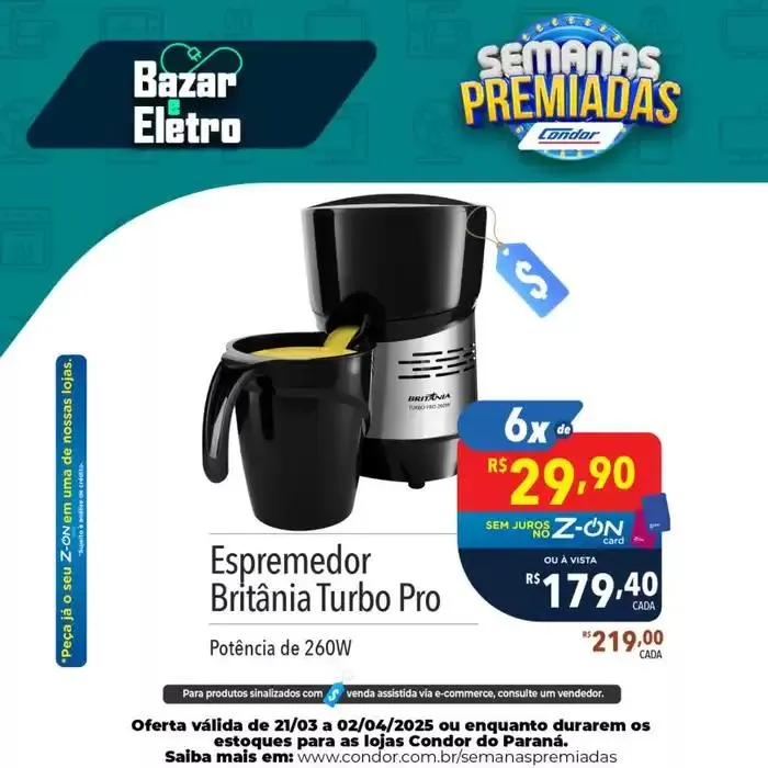 Encarte de Supermercados Condor Bazar e Eletro 25 de março até 2 de abril 2025 - Pagina 6