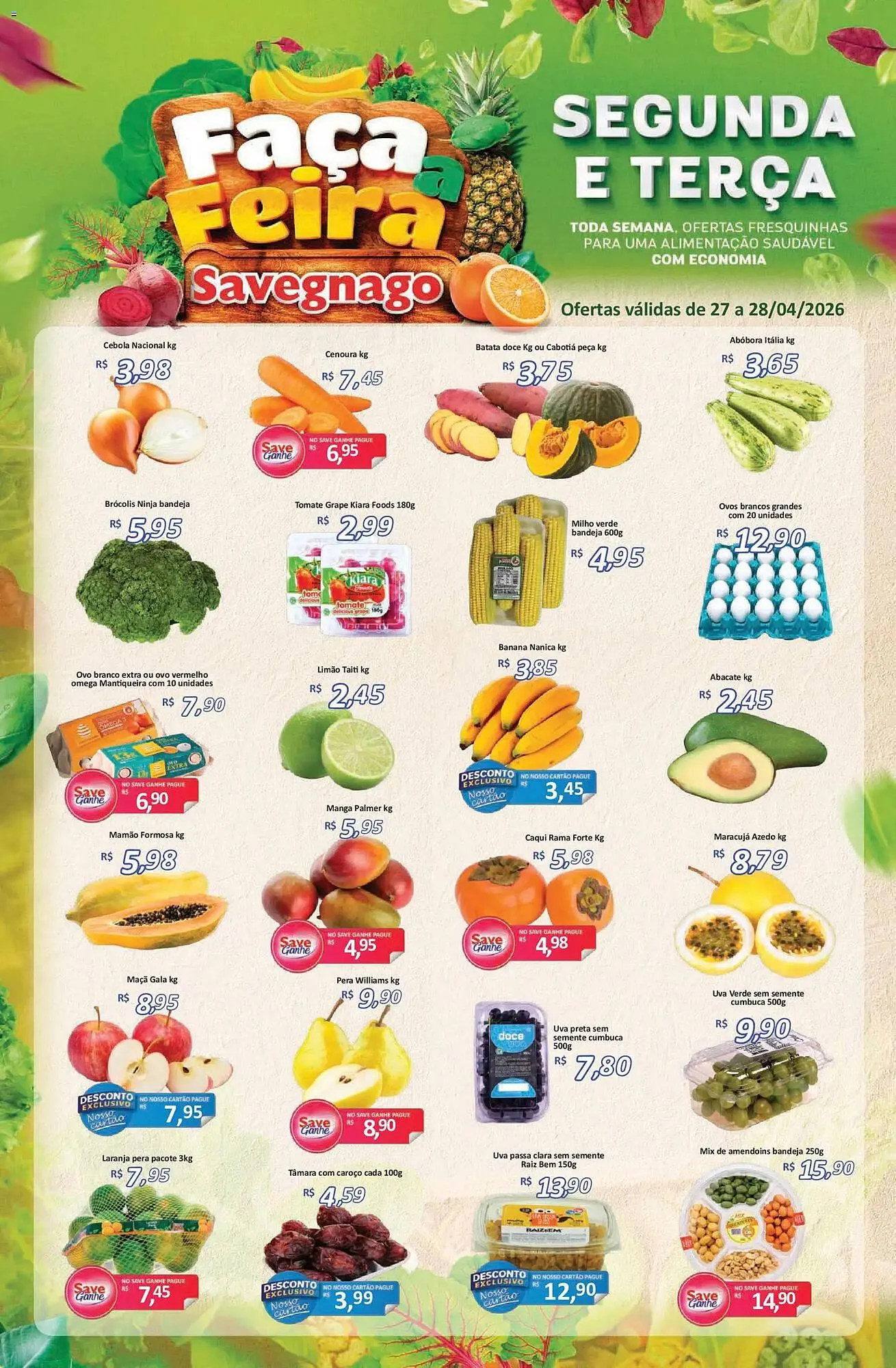 Encarte de Catálogo Supermercados Savegnago 27 de abril até 29 de abril 2026 - Pagina 1