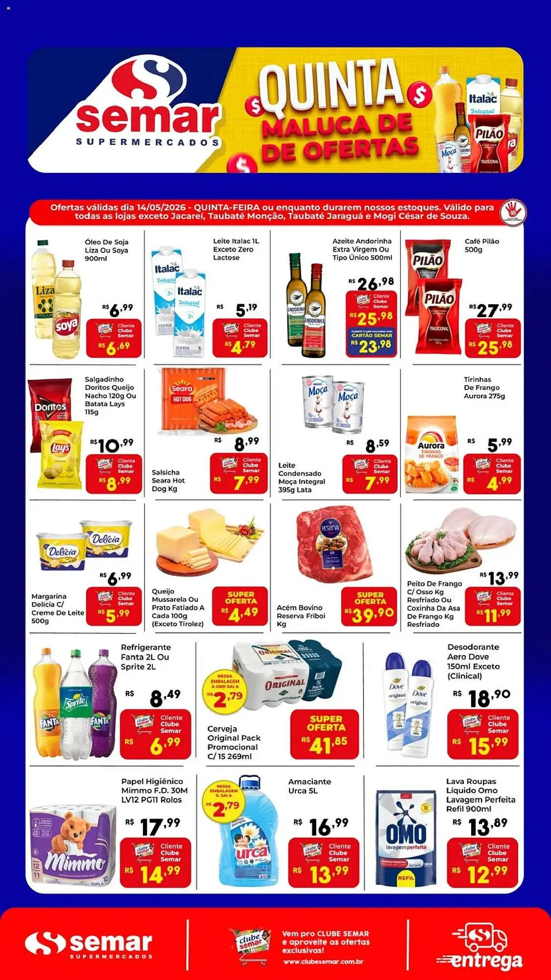 Encarte de Folheto Semar Supermercado 14 de maio até 14 de maio 2026 - Pagina 1