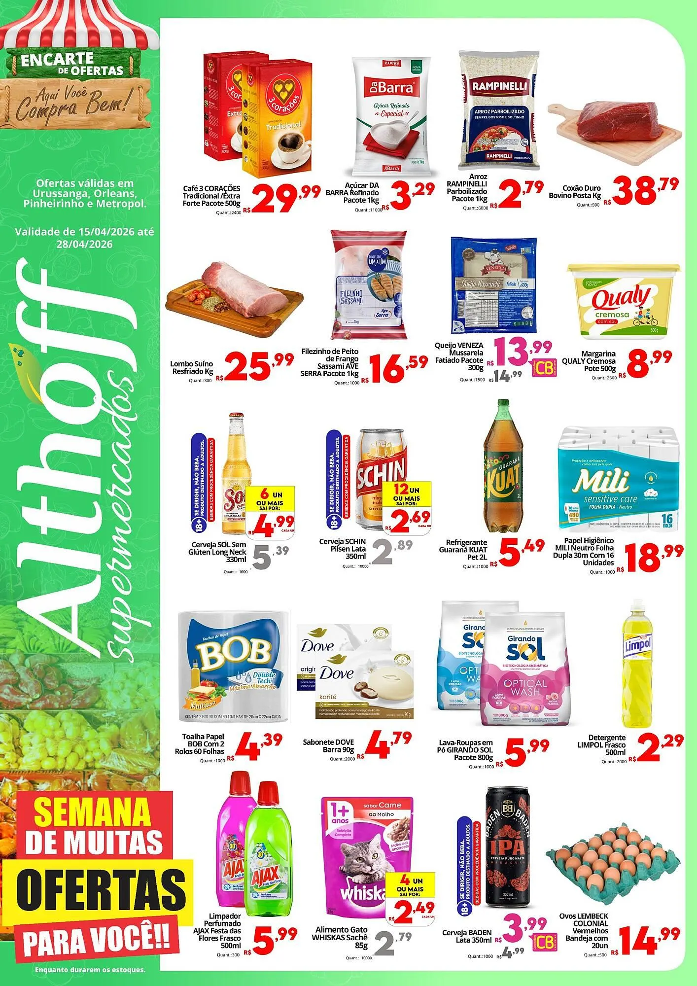 Encarte de Encarte Althoff Supermercados 15 de abril até 28 de abril 2026 - Pagina 1