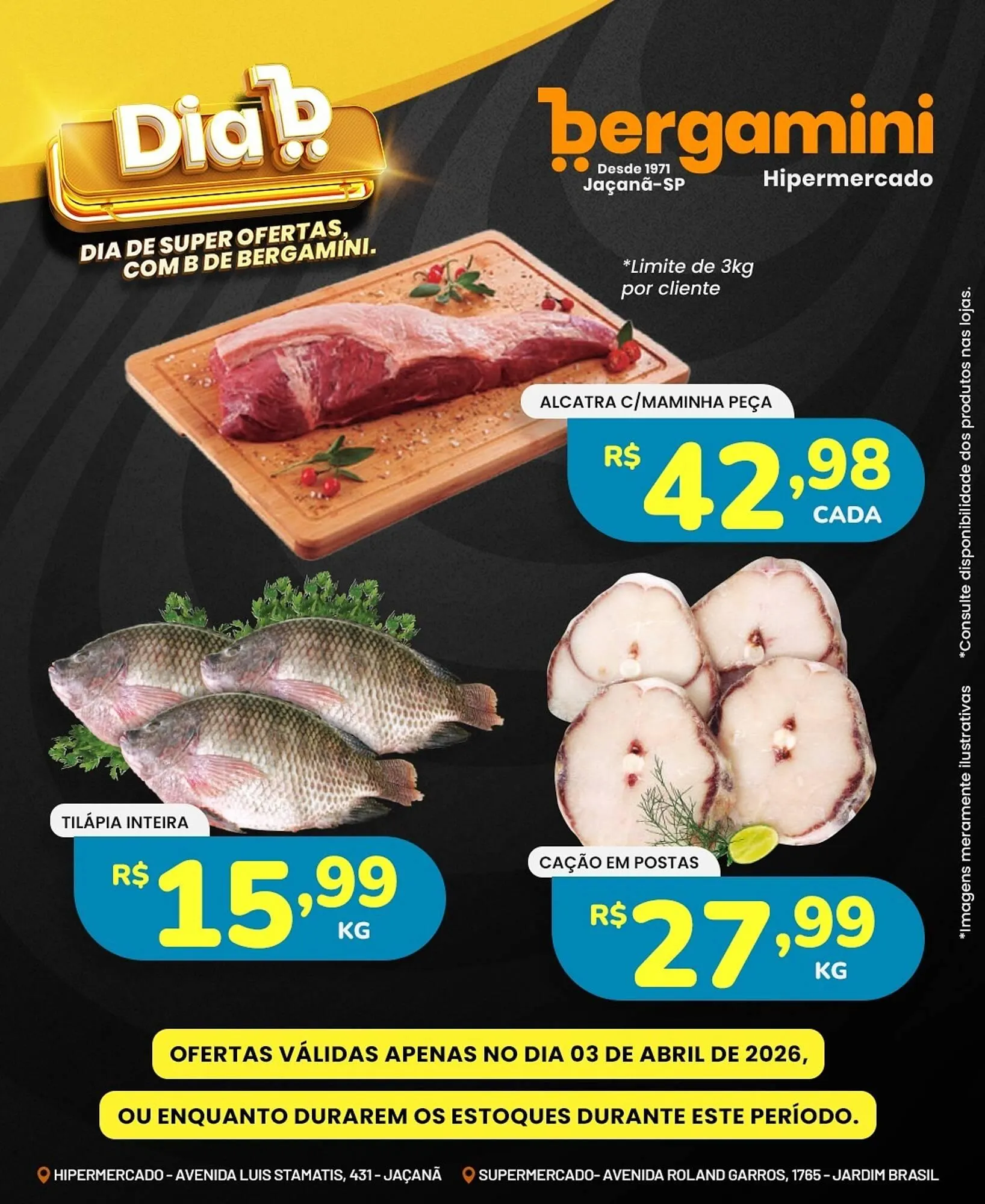 Encarte de Catálogo Supermercado Bergamini 2 de abril até 3 de abril 2026 - Pagina 1