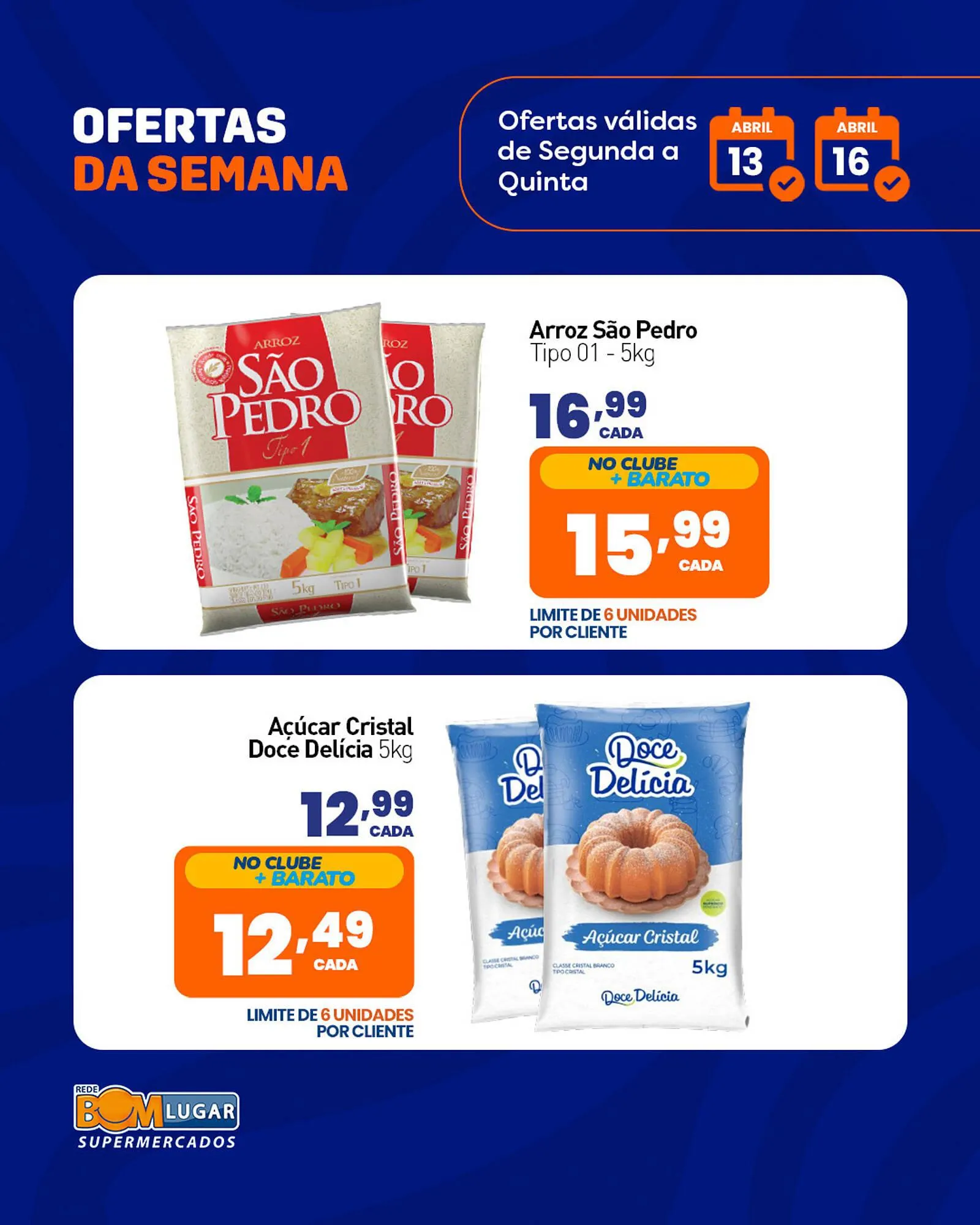 Encarte de Folheto Rede Bom Lugar 14 de abril até 16 de abril 2026 - Pagina 1