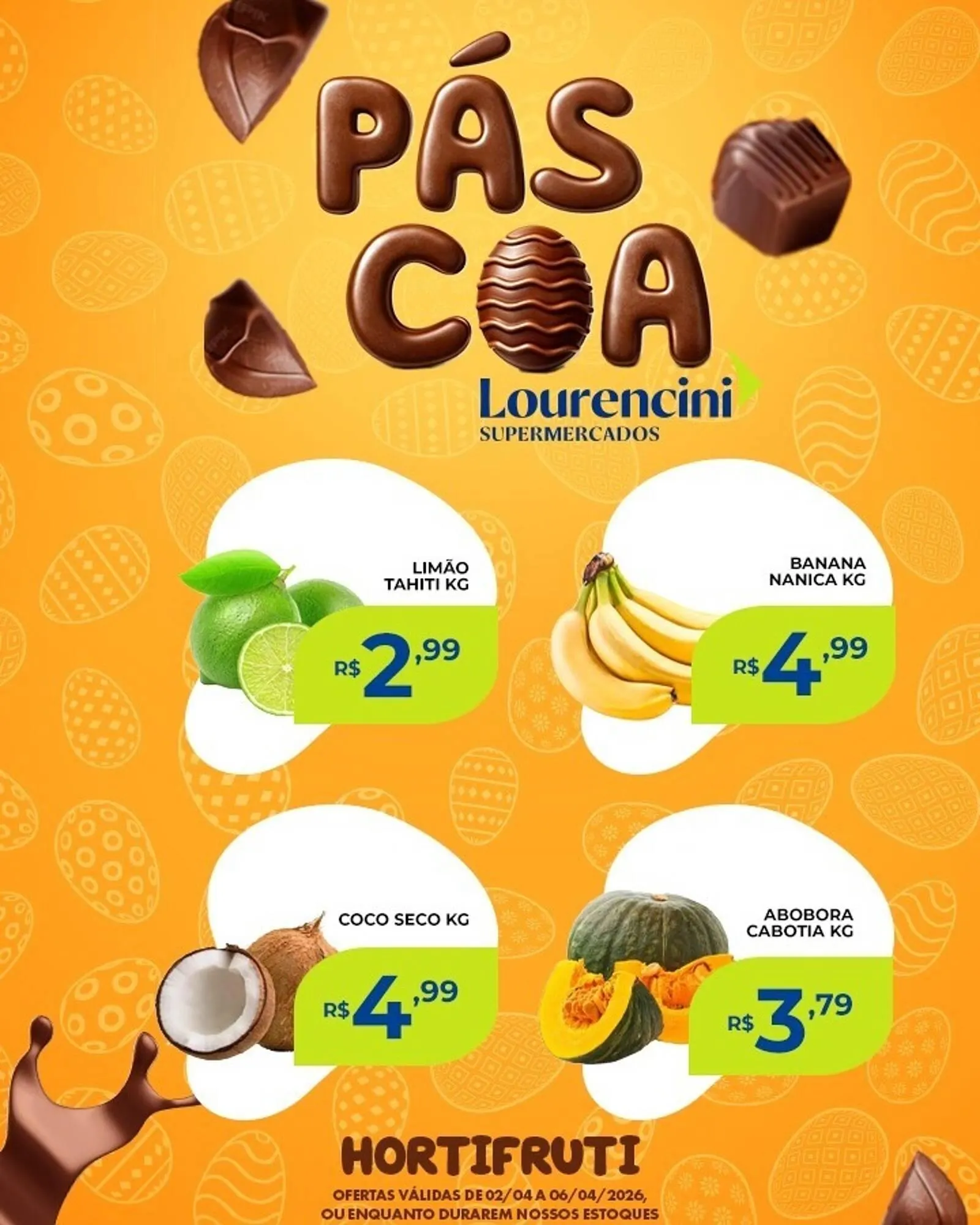 Encarte de Catálogo Lourencini Supermercados 3 de abril até 6 de abril 2026 - Pagina 1