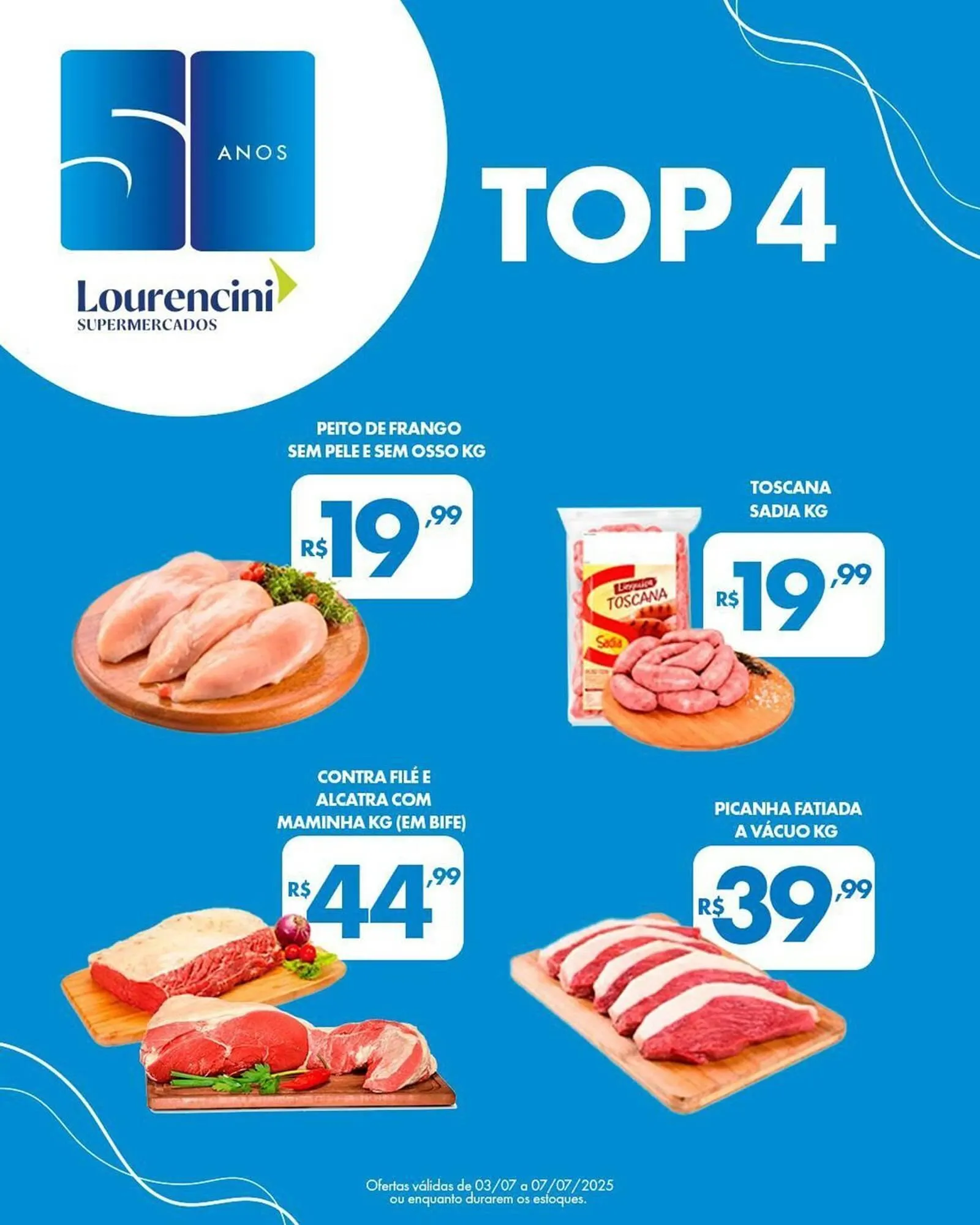 Encarte de Catálogo Lourencini Supermercados 4 de julho até 7 de julho 2025 - Pagina 4