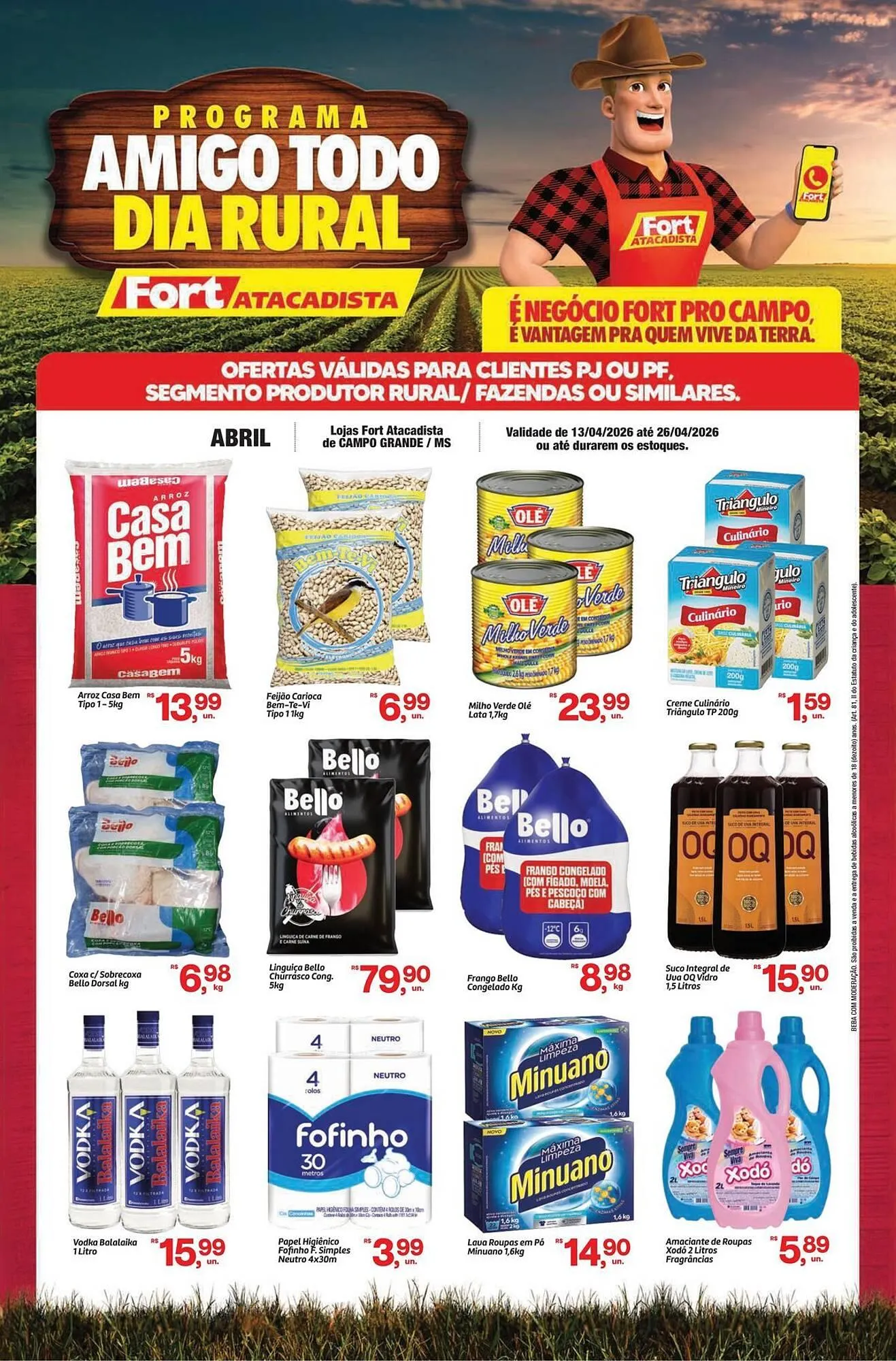 Encarte de Tabloide Fort Atacadista 13 de abril até 26 de abril 2026 - Pagina 1