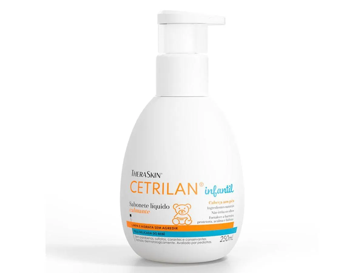 Sabonete Líquido Calmante Infantil TheraSkin Cetrilan Cabeça aos Pés 250ml