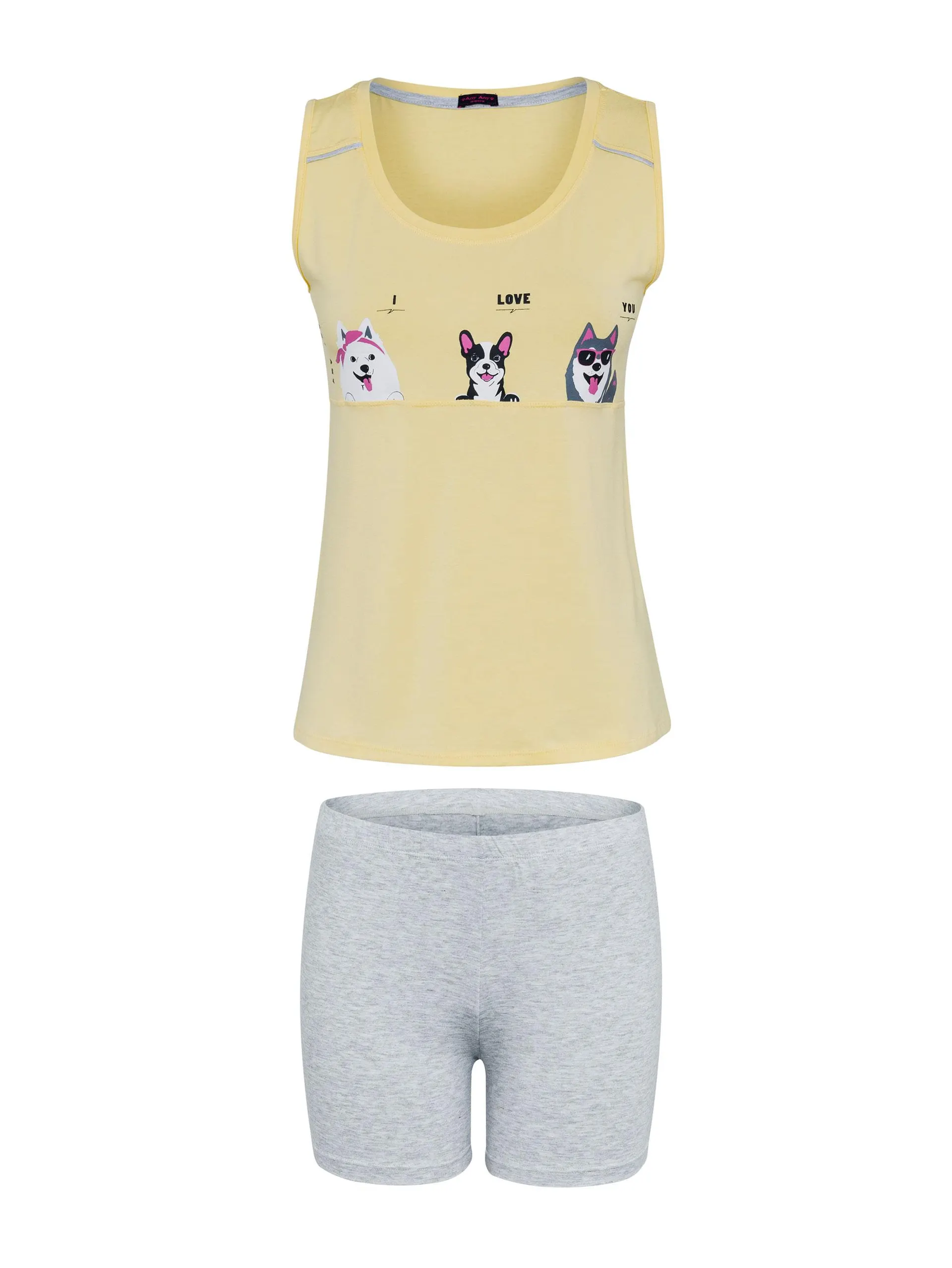 Short Doll Alças Yellow Dogs