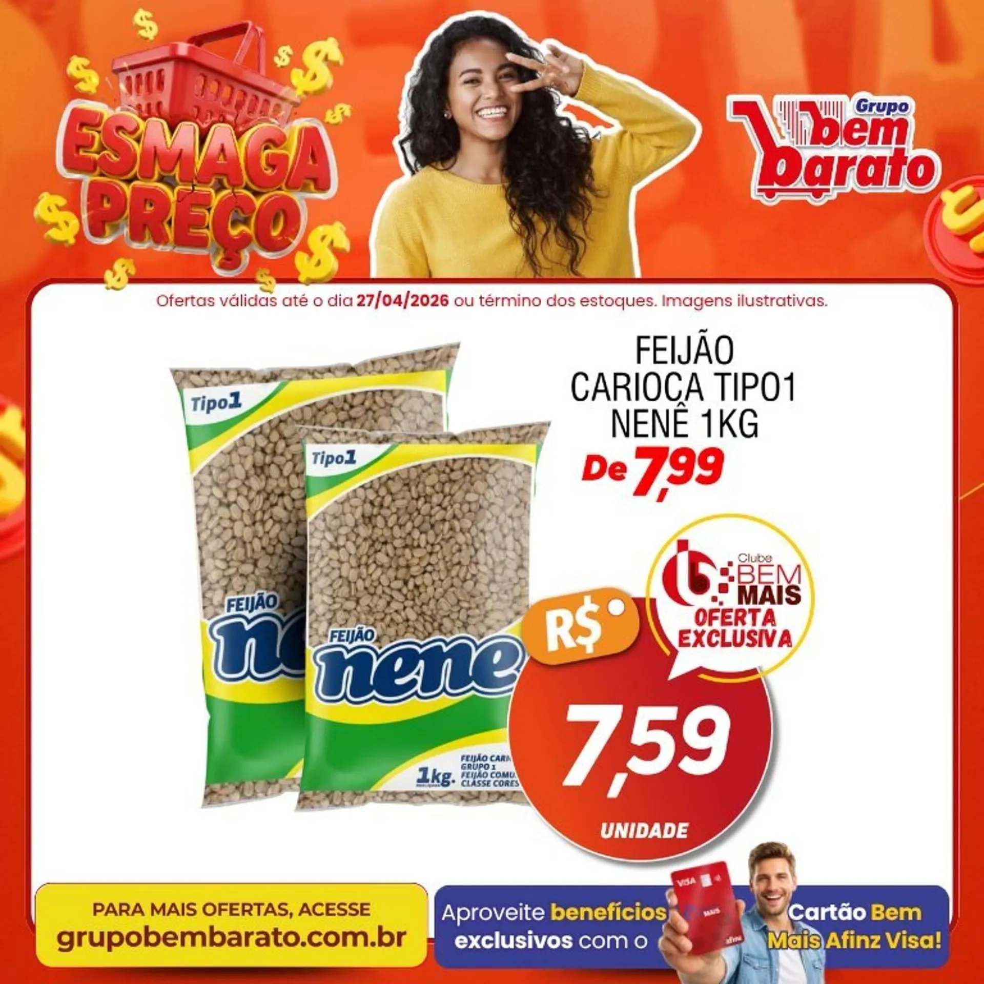 Encarte de Catálogo Supermercado Bem Barato 23 de abril até 27 de abril 2026 - Pagina 1