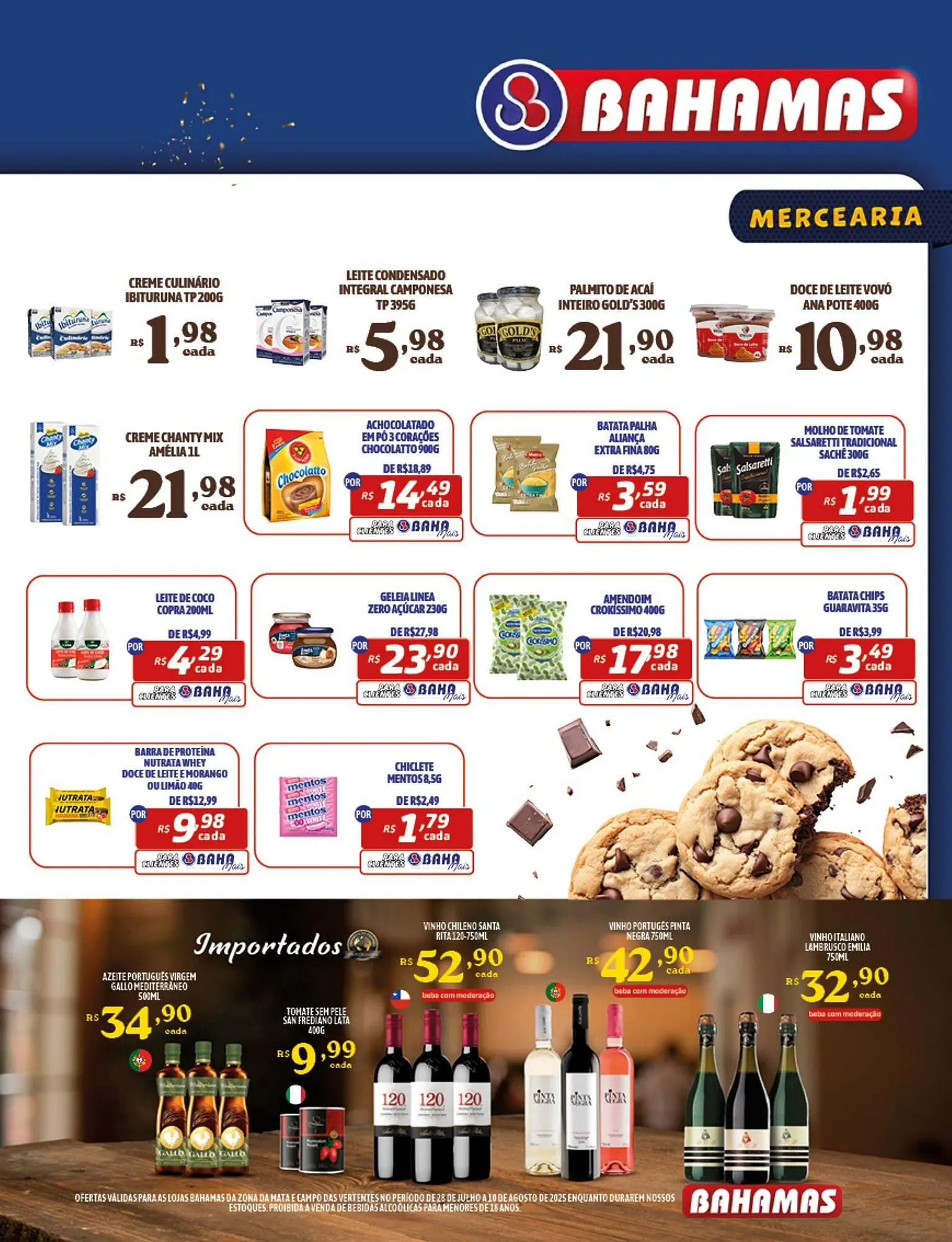 Encarte de Catálogo Bahamas Supermercados 28 de julho até 10 de agosto 2025 - Pagina 3