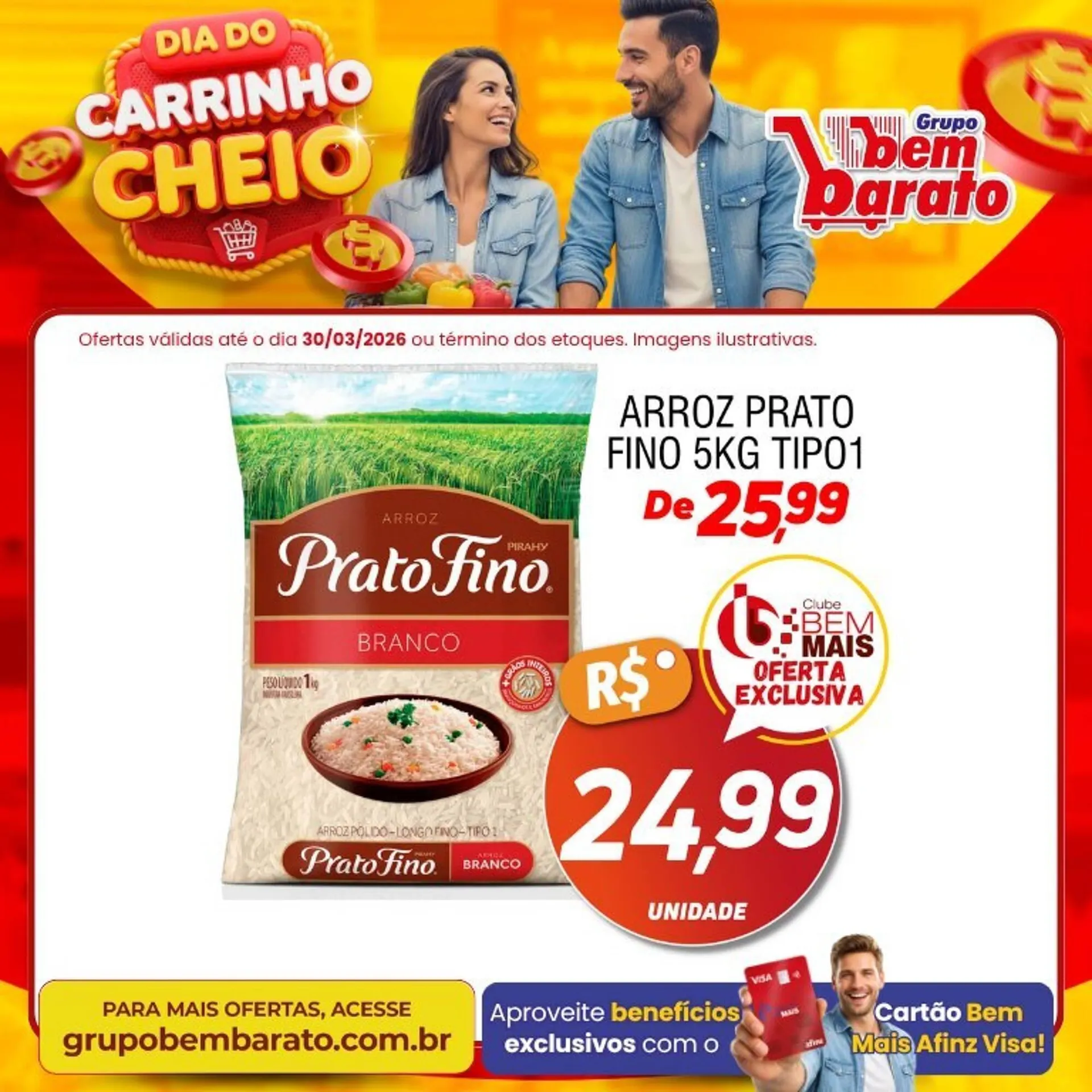 Encarte de Catálogo Supermercado Bem Barato 25 de março até 30 de março 2026 - Pagina 1