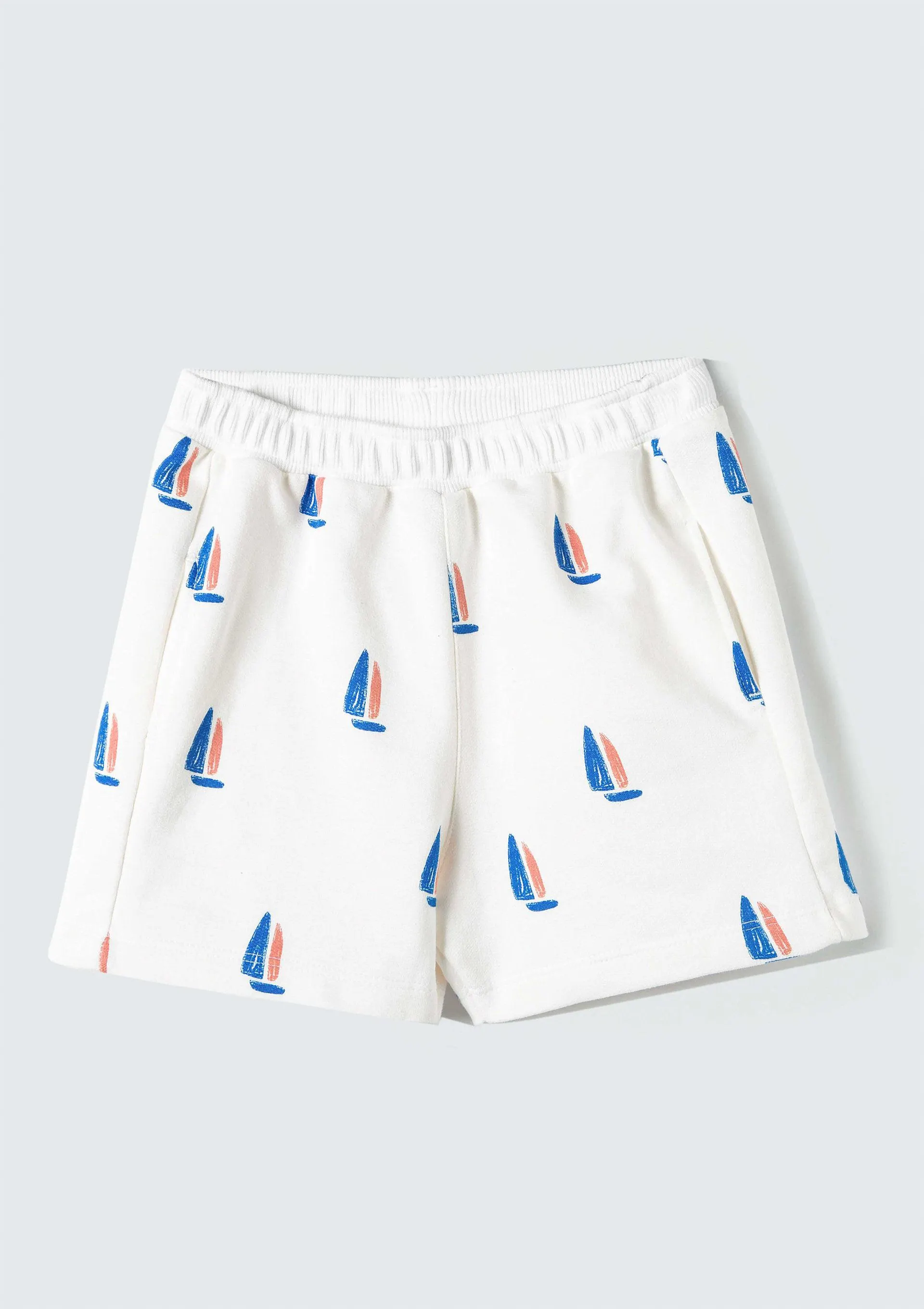 Shorts Infantil Menino Toddler Estampado Em Moletinho - Off White