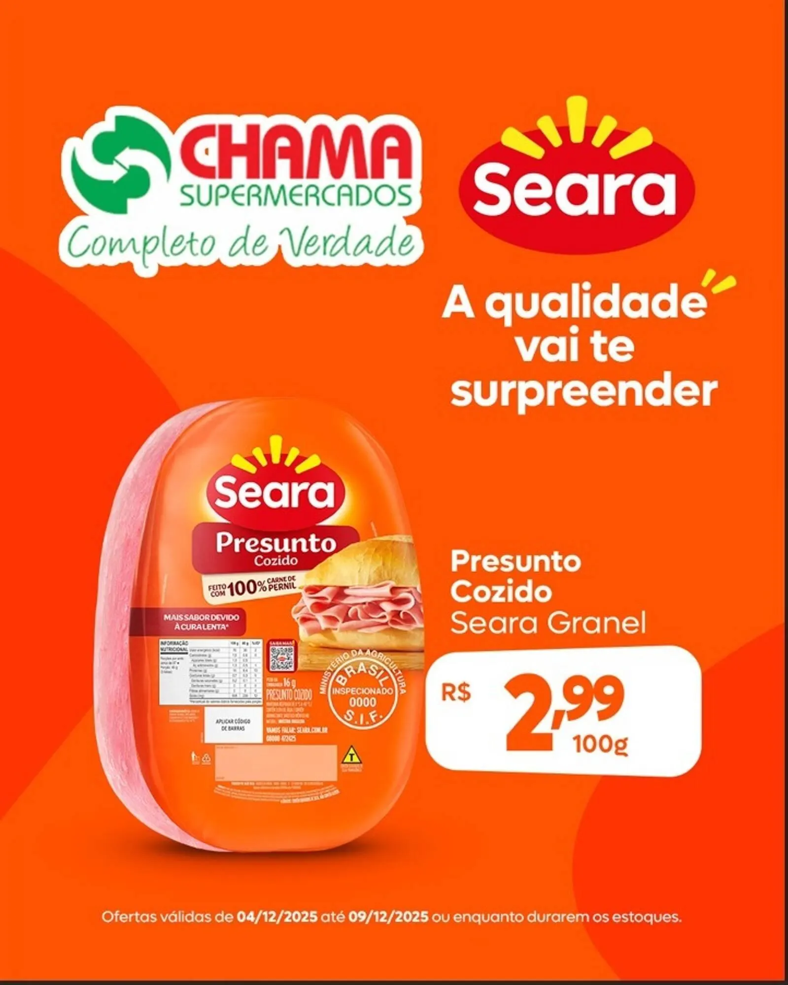 Encarte de Catálogo Chama Supermercados 3 de dezembro até 9 de dezembro 2025 - Pagina 1