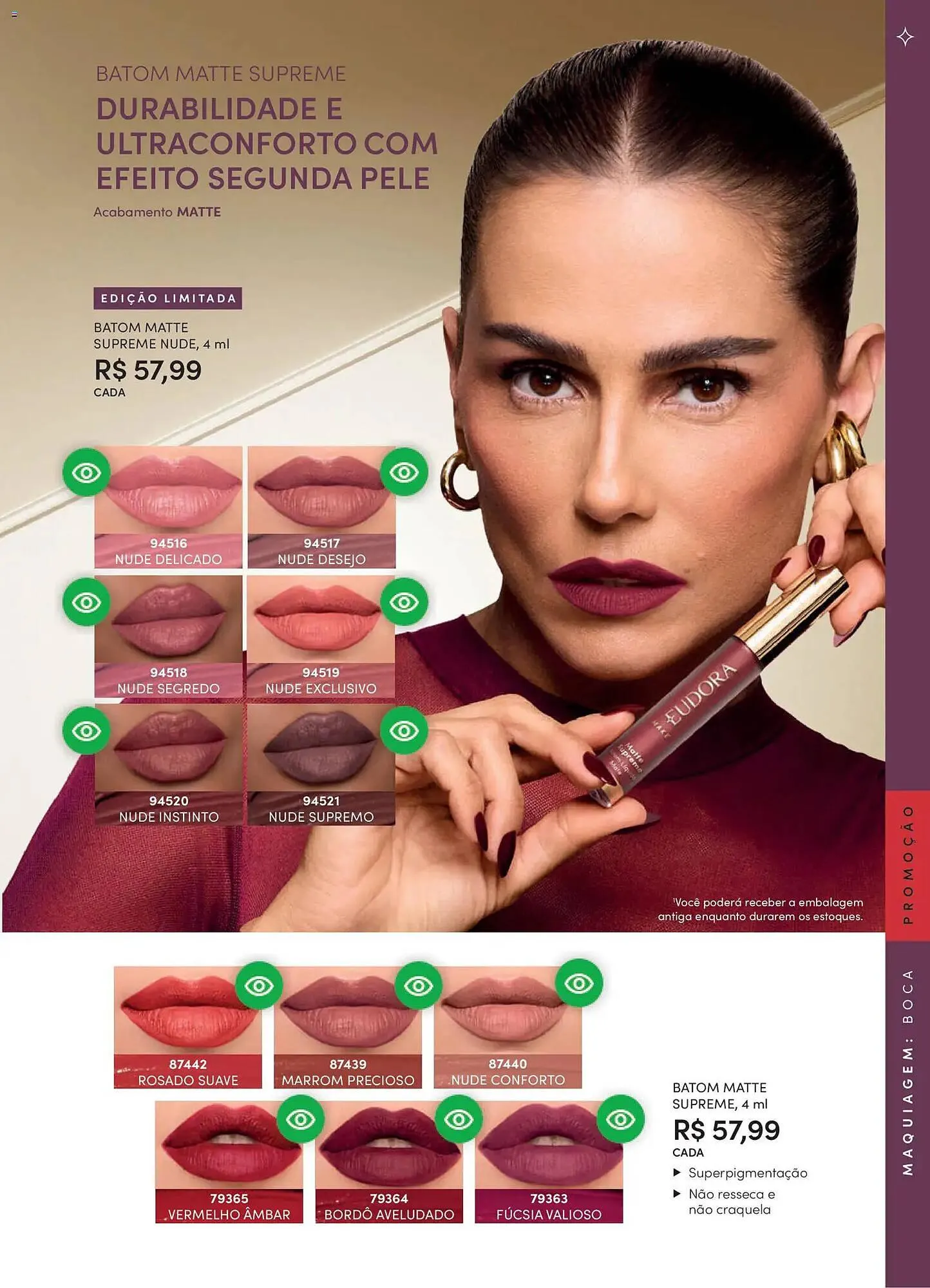 Encarte de Catálogo Eudora 11 de março até 10 de abril 2026 - Pagina 97