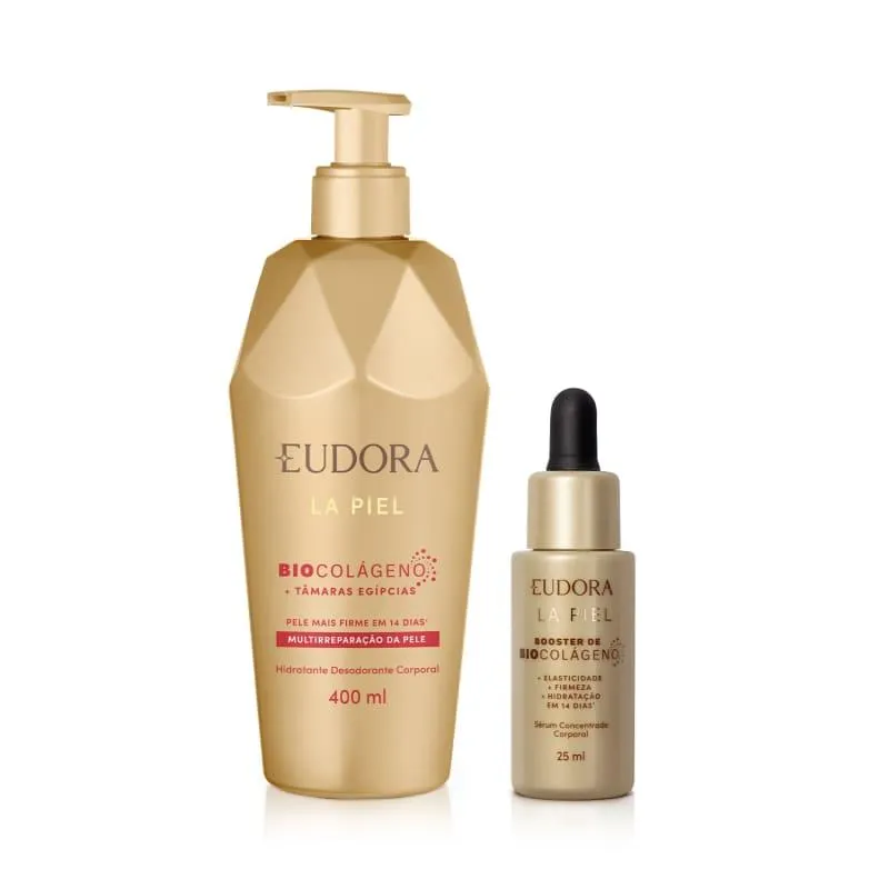 Combo La Piel: Hidratante Corporal Tâmaras Egípcias 400ml + Sérum Corporal Booster de Biocolágeno 25ml