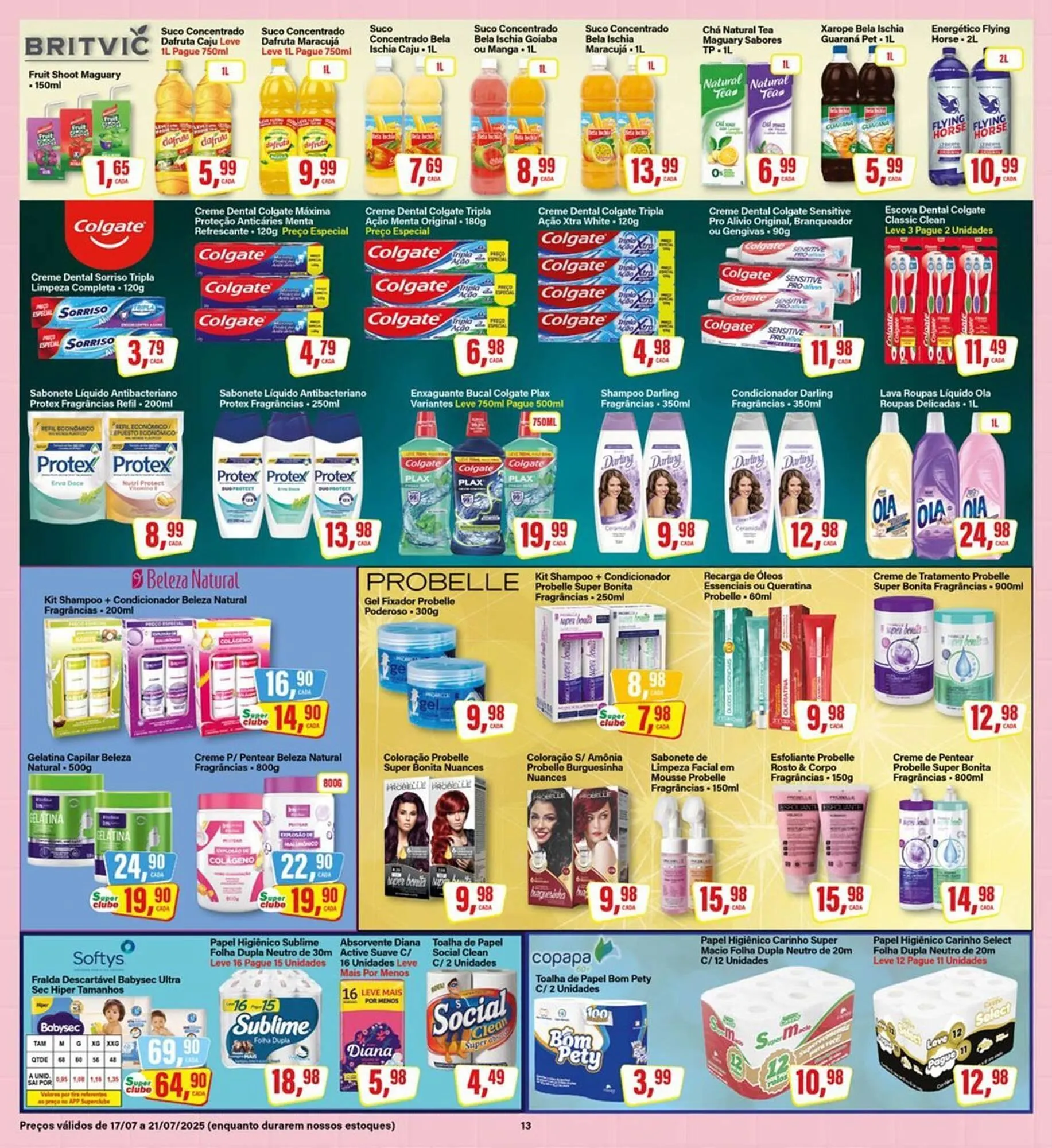 Encarte de Catálogo Rede Supermarket 17 de julho até 21 de julho 2025 - Pagina 13