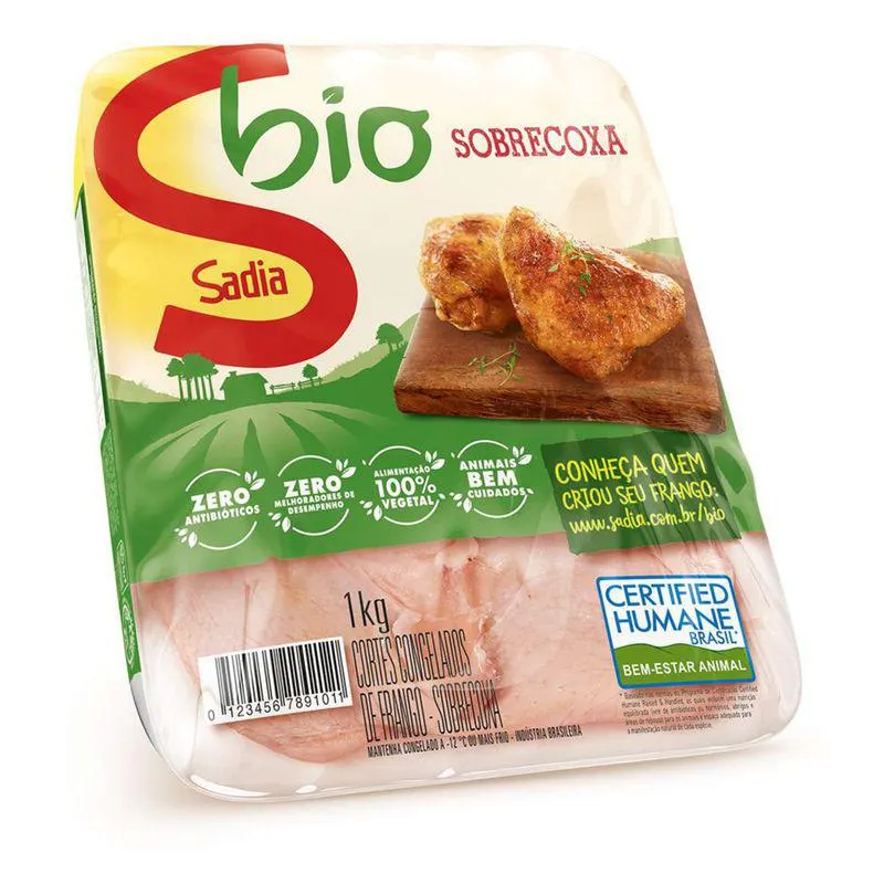 Sobrecoxa Frango Sadia Bio 1kg Bdj