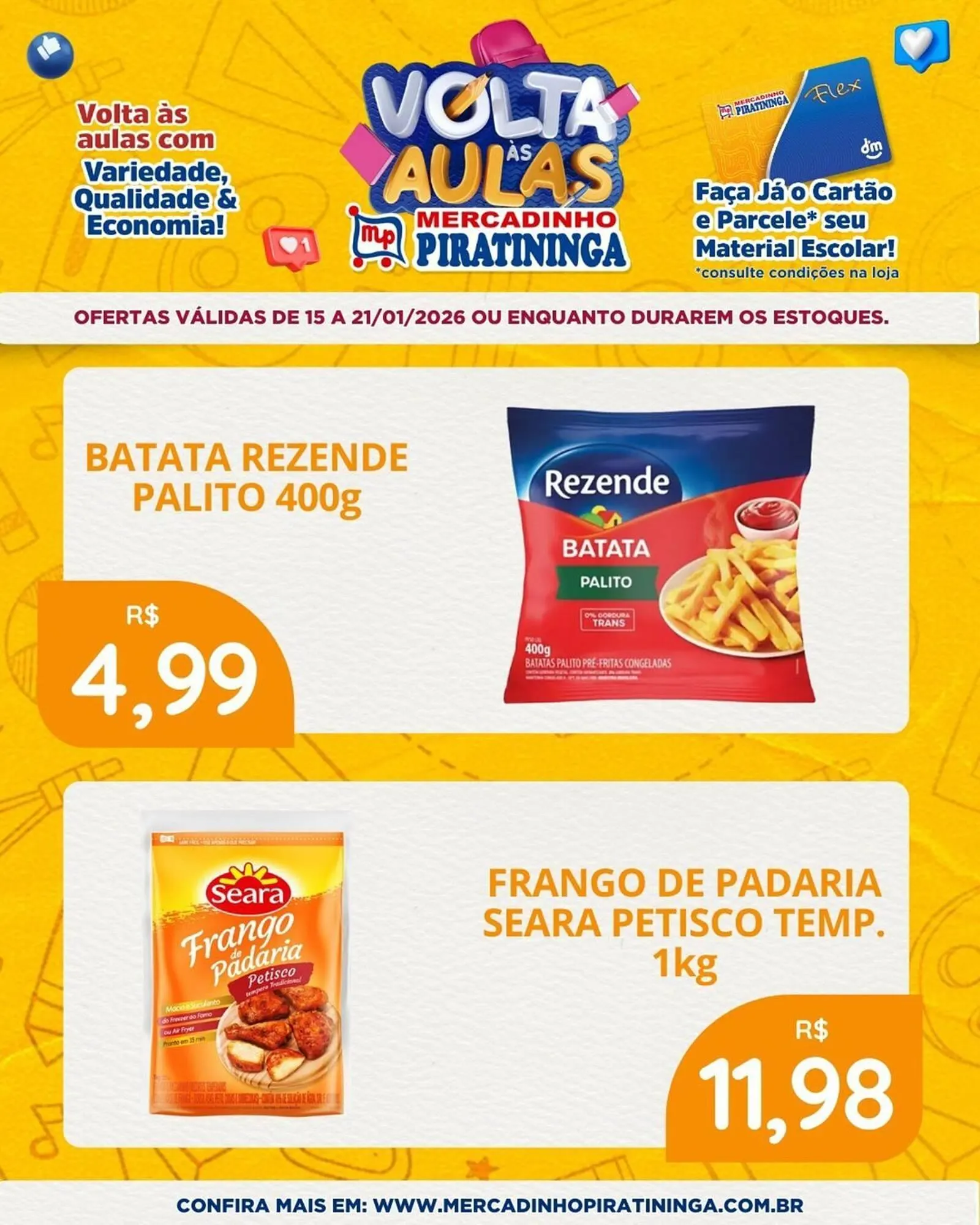 Encarte de Catálogo Mercadinho Piratininga 15 de janeiro até 21 de janeiro 2026 - Pagina 2