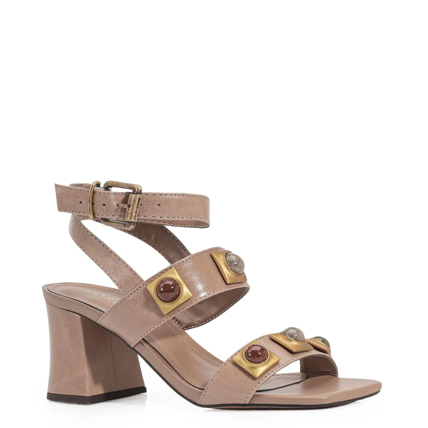 Sandália Couro Bege