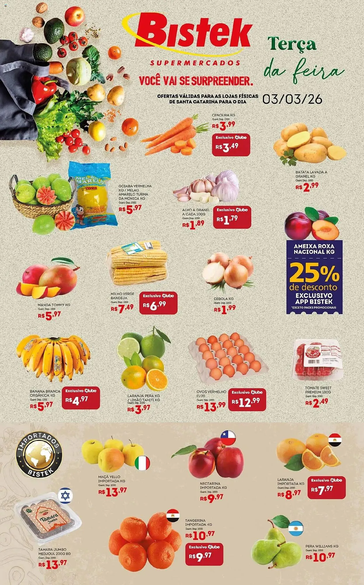Encarte de Encarte Bistek Supermercados 3 de março até 3 de março 2026 - Pagina 1