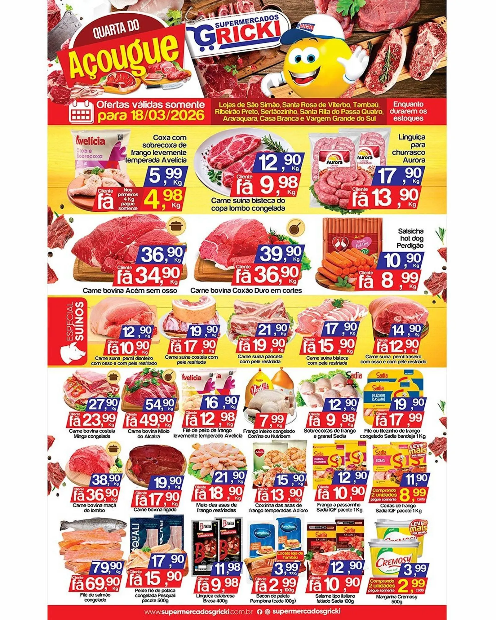 Encarte de Catálogo Supermercados Gricki 17 de março até 18 de março 2026 - Pagina 1