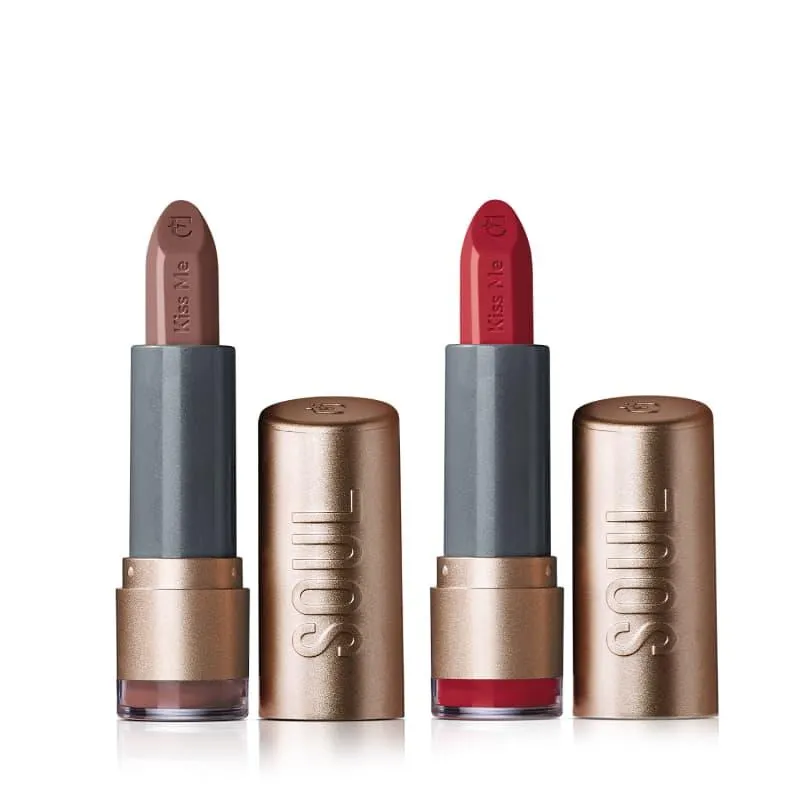 Combo SOUL Kiss Me Batom Bordô Look do Dia 3,7g + Batom Castanho Passarela 3,7g