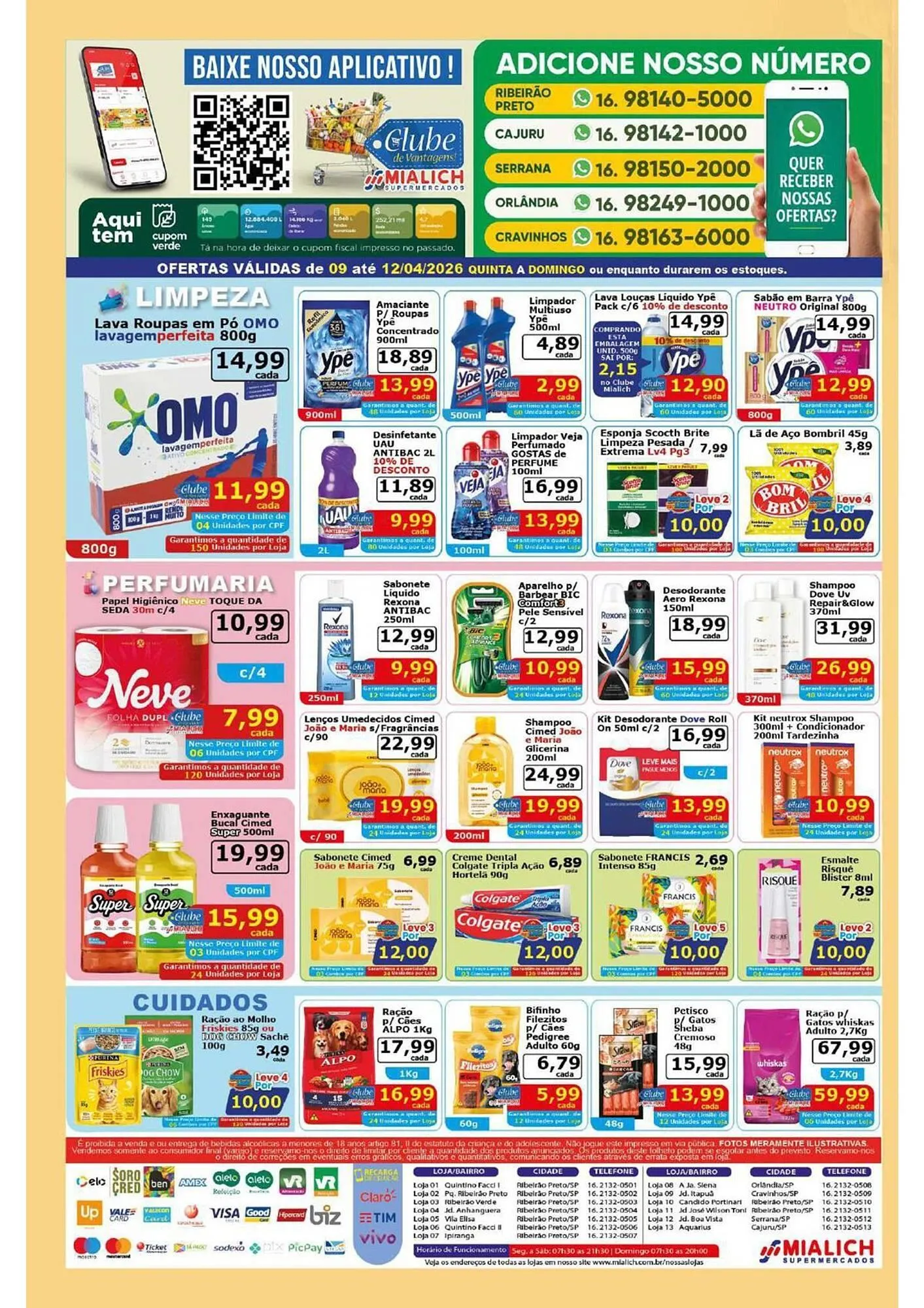 Encarte de Catálogo Mialich Supermercados 9 de abril até 12 de abril 2026 - Pagina 4