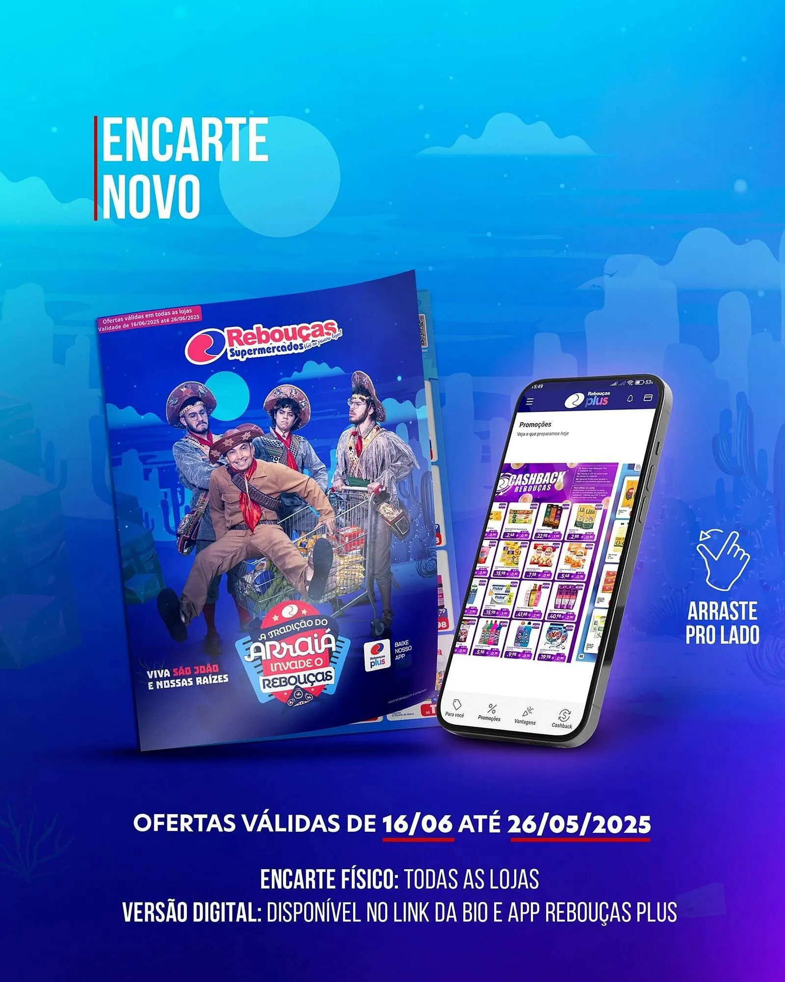 Encarte de Catálogo Rebouças Supermercados 16 de junho até 26 de junho 2025 - Pagina 1