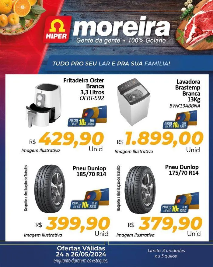 Encarte de Ofertas Hiper Moreira 24 de maio até 26 de maio 2024 - Pagina 1
