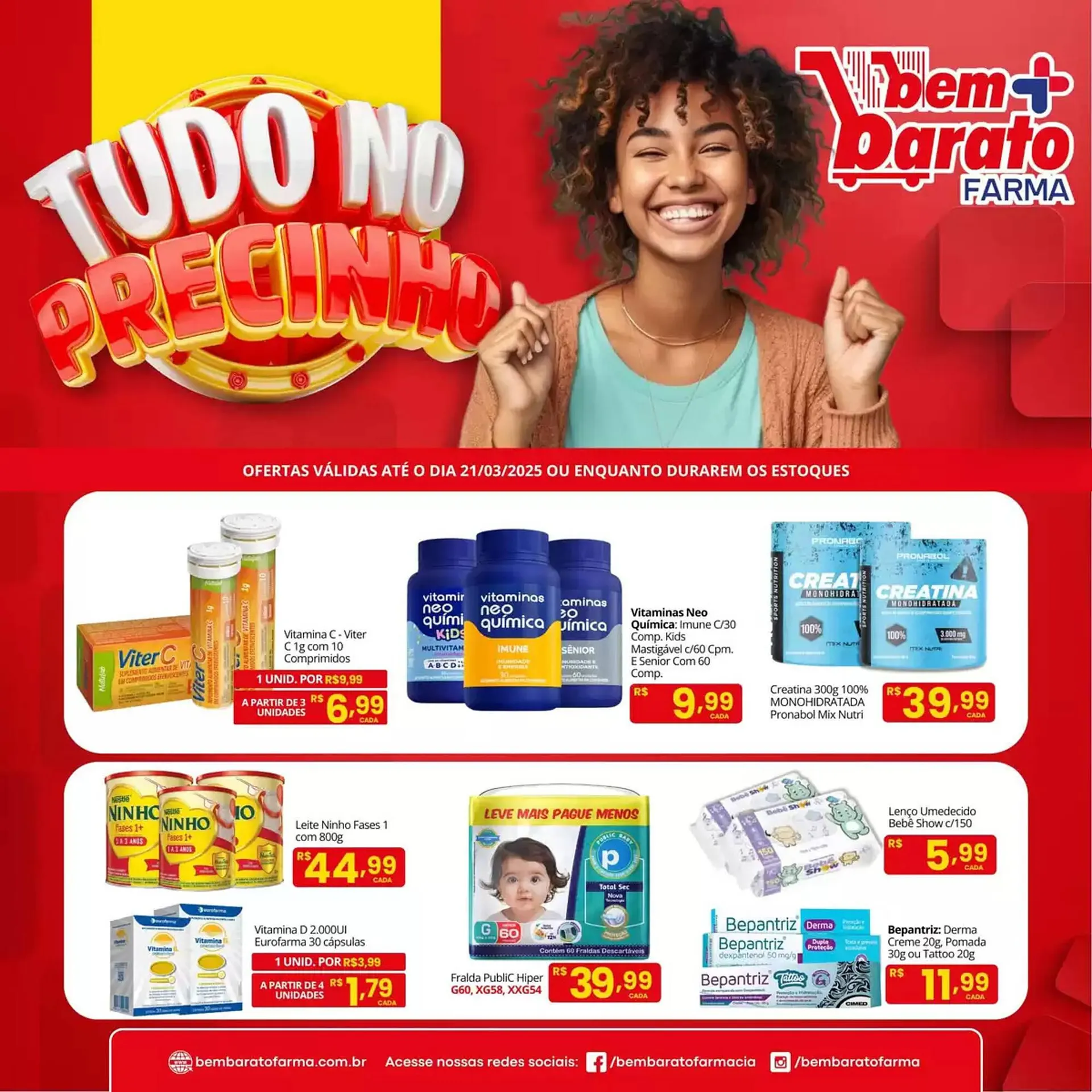 Encarte de Catálogo Supermercado Bem Barato 10 de março até 21 de março 2025 - Pagina 1