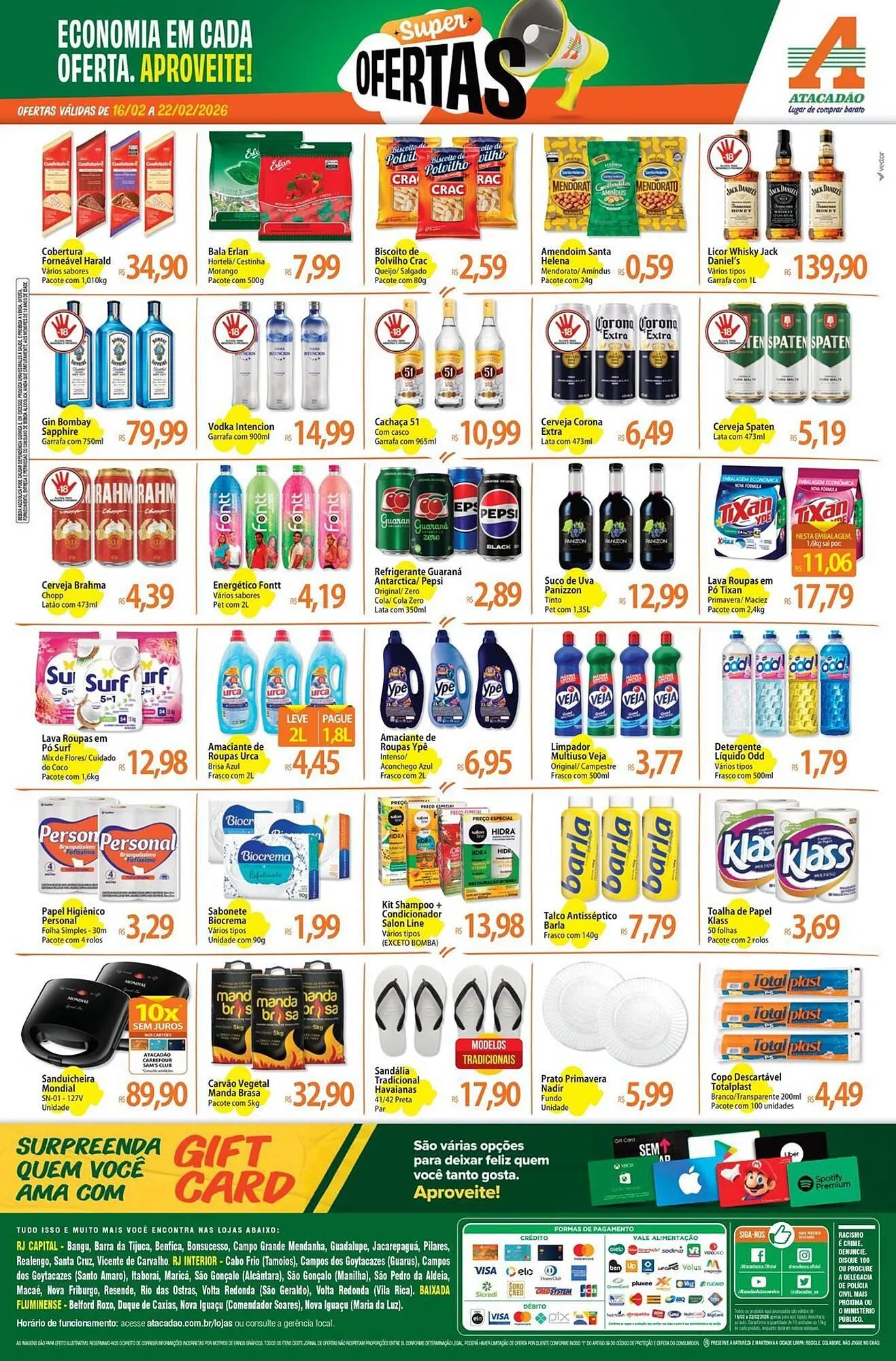 Encarte de Folheto Atacadão 16 de fevereiro até 22 de fevereiro 2026 - Pagina 2