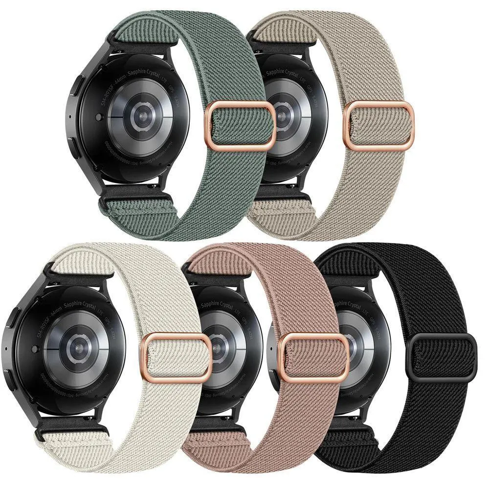 5 Pack Pulseiras Elásticas Nylon Compatível Com Samsung Galaxy Watch
