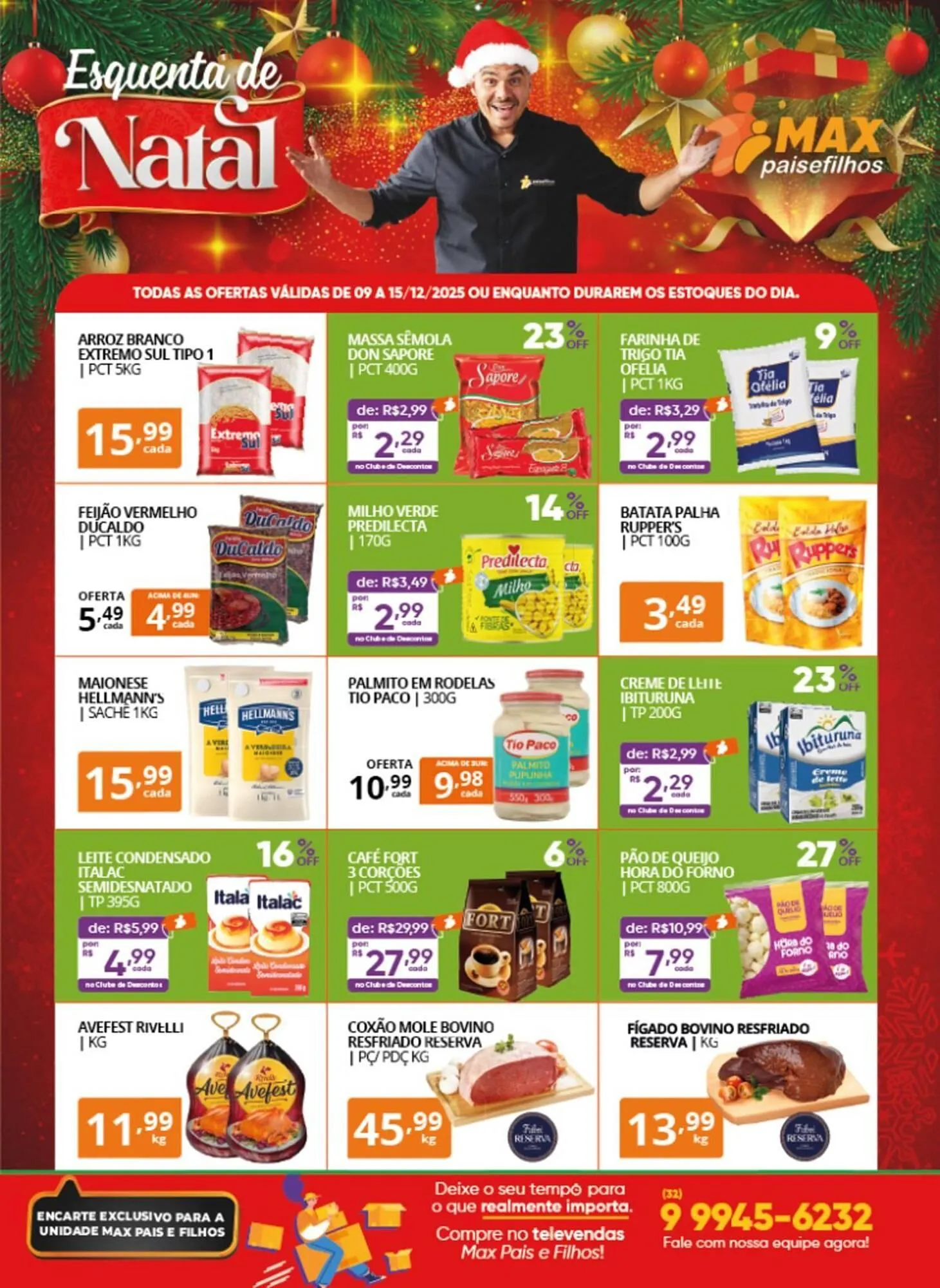 Encarte de Catálogo Pais e Filhos Supermercados 9 de dezembro até 15 de dezembro 2025 - Pagina 1